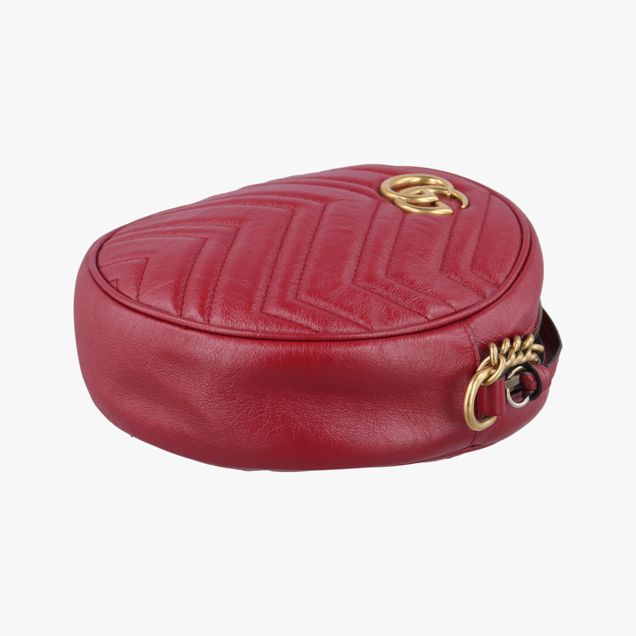 Pre-owned Gucci GG Marmont Red Leather 550154 shoulderbag | stylenewstar