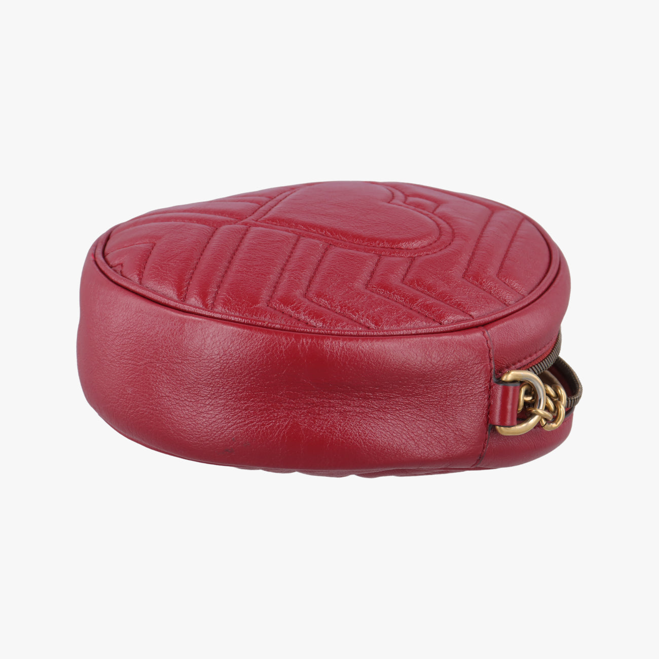 Pre-owned Gucci GG Marmont Red Leather 550154 shoulderbag | stylenewstar