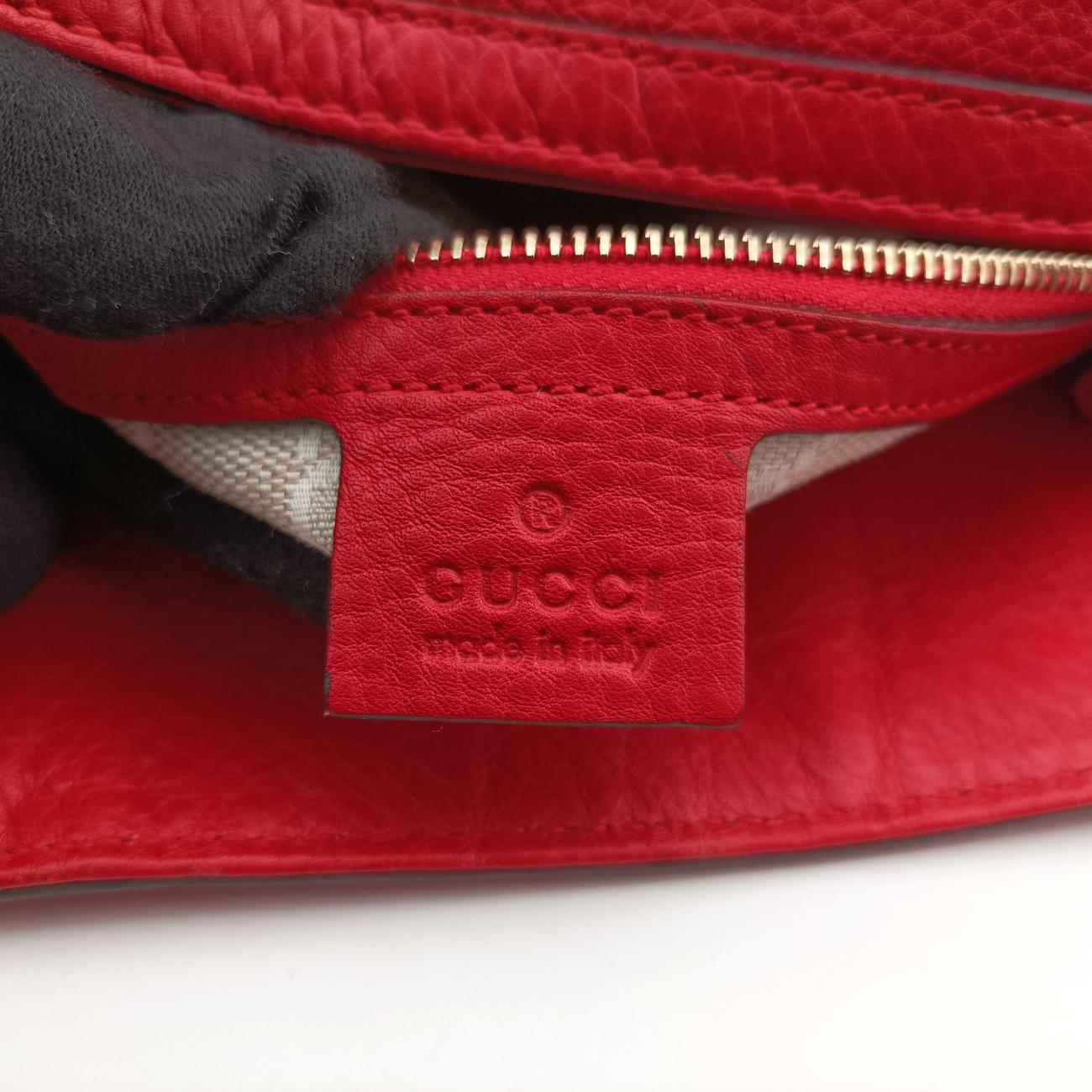 Pre-owned Gucci Bamboo Red Leather 282315 shoulderbag | stylenewstar