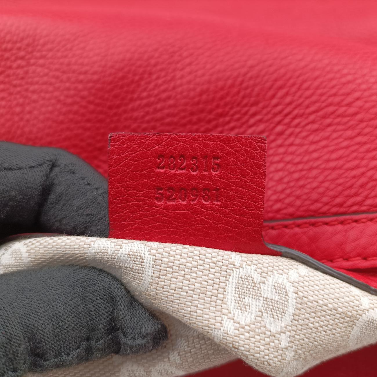 Pre-owned Gucci Bamboo Red Leather 282315 shoulderbag | stylenewstar