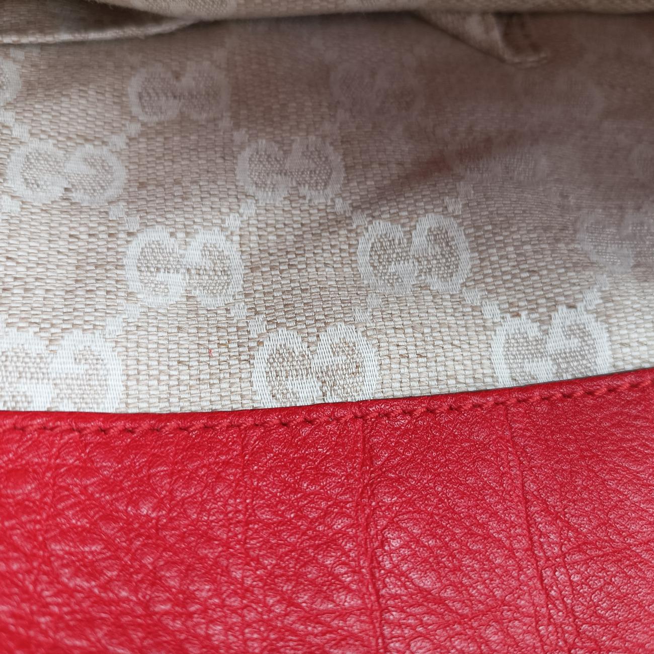 Pre-owned Gucci Bamboo Red Leather 282315 shoulderbag | stylenewstar