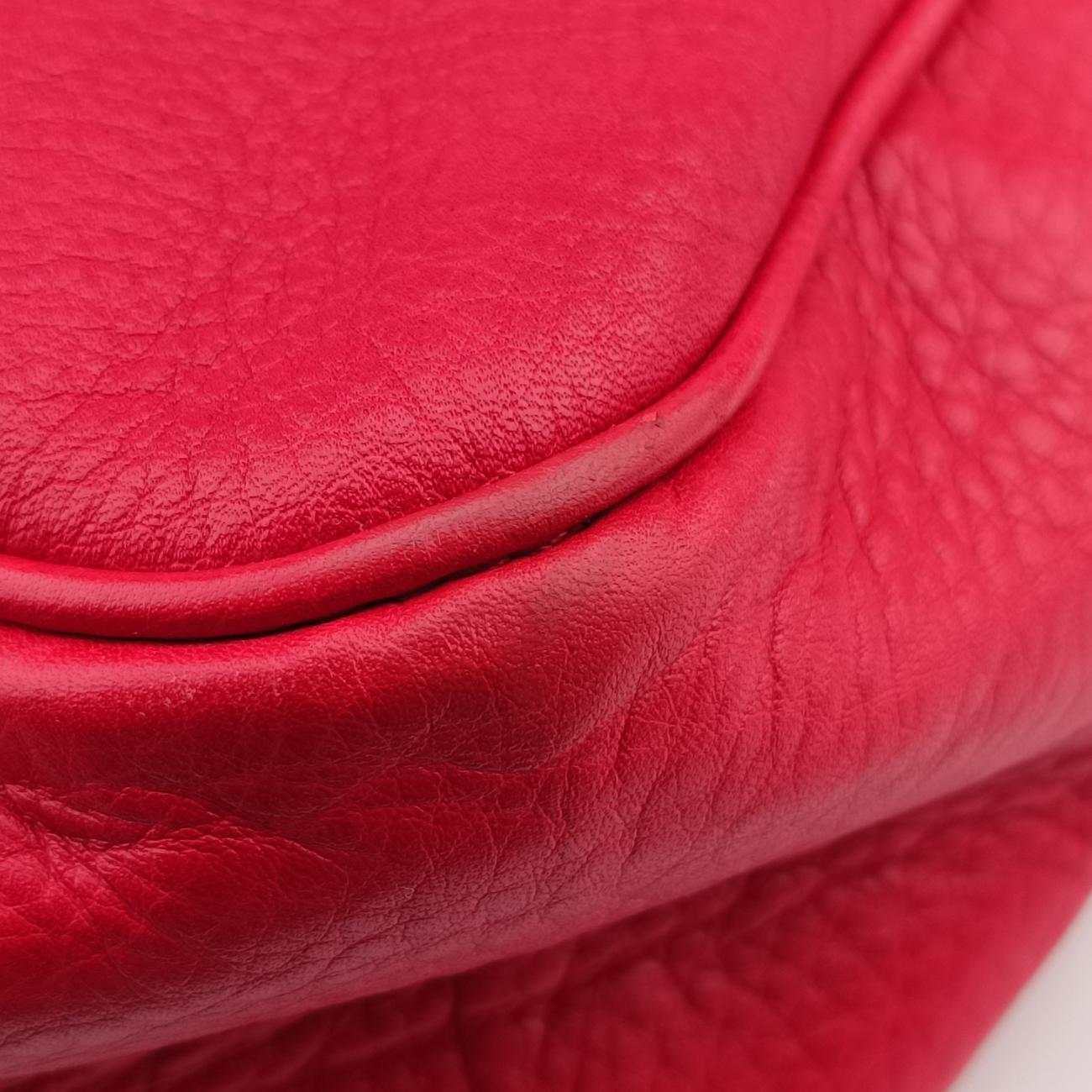 Pre-owned Gucci Bamboo Red Leather 282315 shoulderbag | stylenewstar