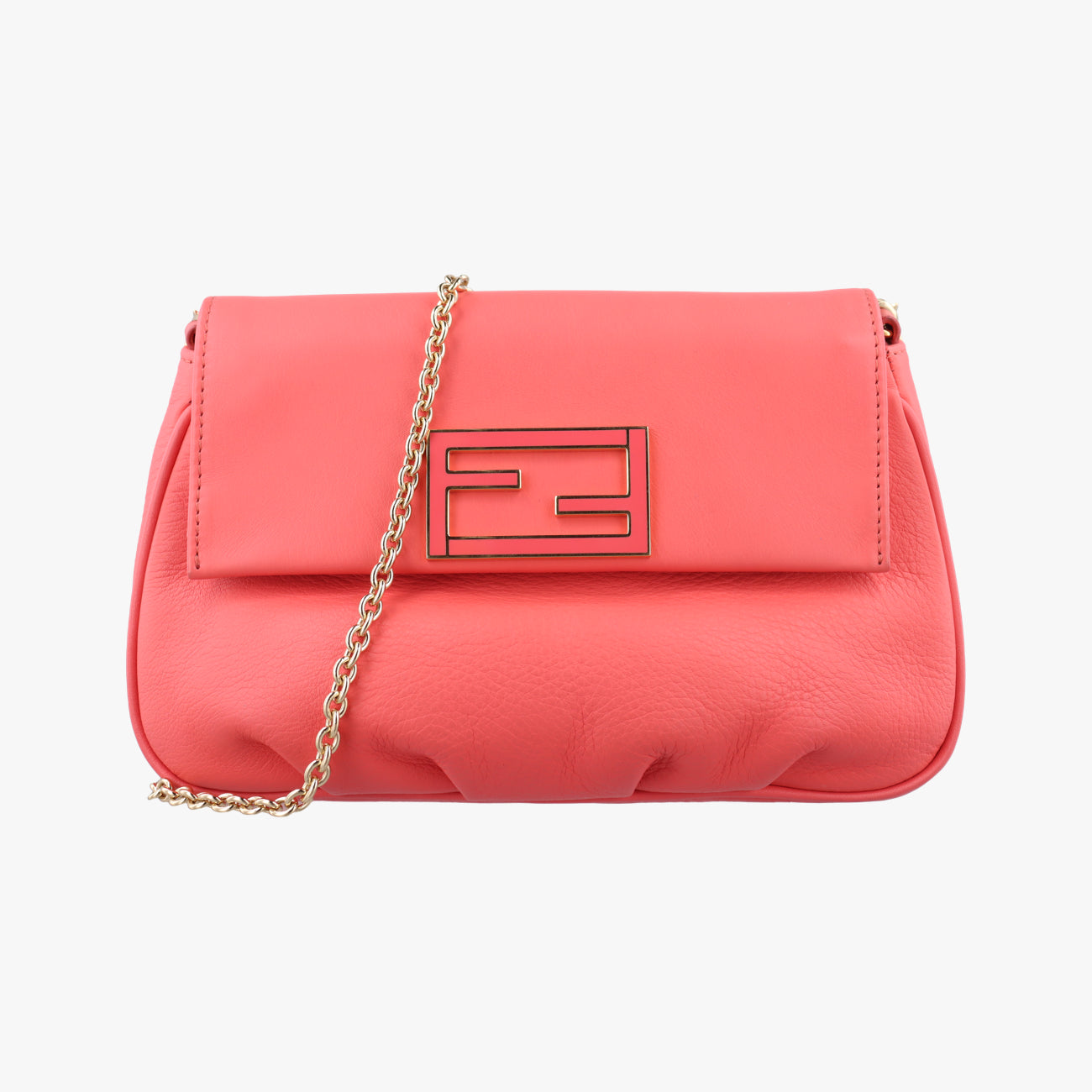 Secondhand Fendi Fendista Pochette Pink Leather 8MO276 shoulderbag | stylenewstar
