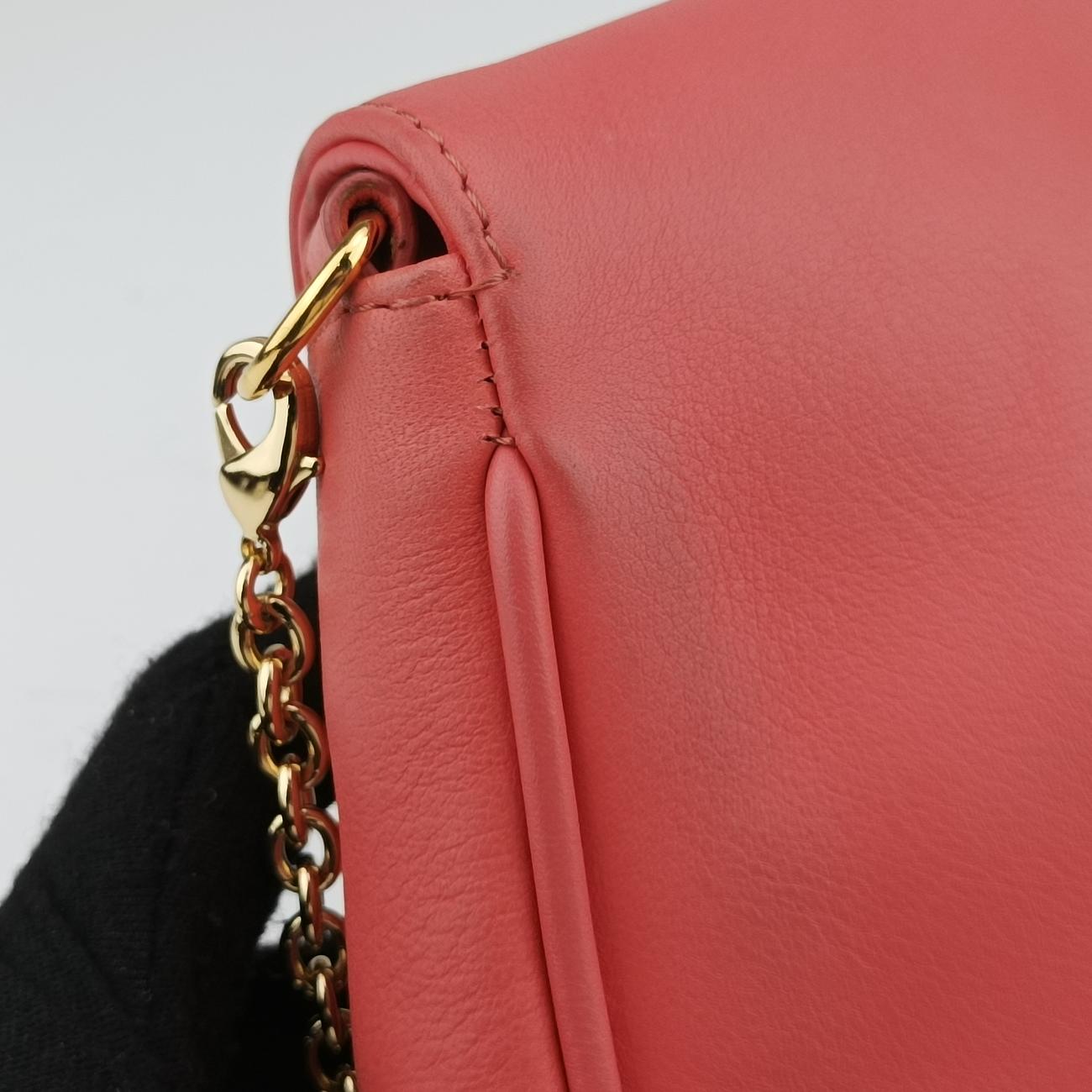 Secondhand Fendi Fendista Pochette Pink Leather 8MO276 shoulderbag | stylenewstar