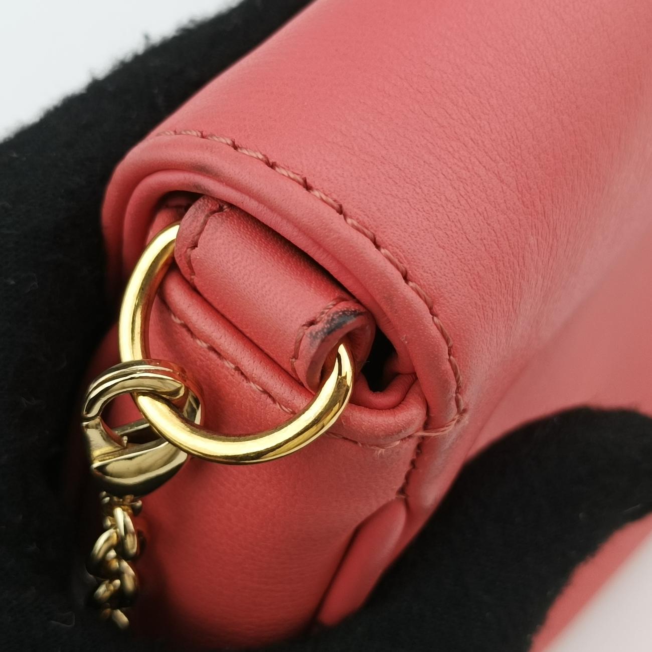 Secondhand Fendi Fendista Pochette Pink Leather 8MO276 shoulderbag | stylenewstar