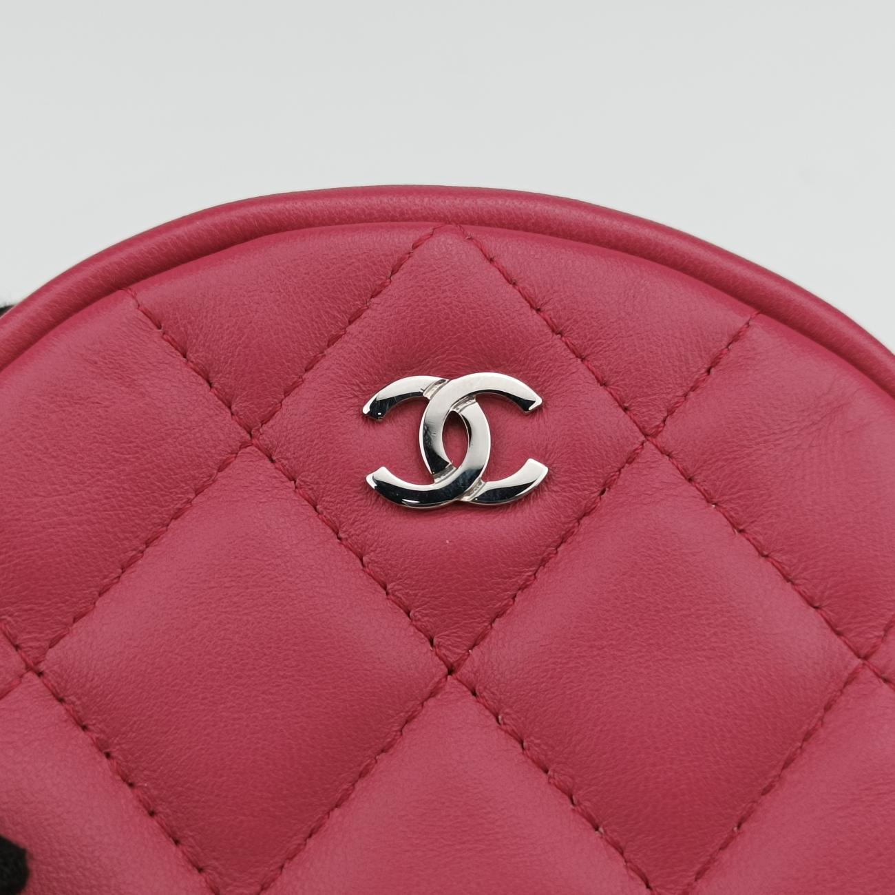 Pre-owned Chanel Matelasse Round Pink Lambskin A70657 shoulderbag | stylenewstar