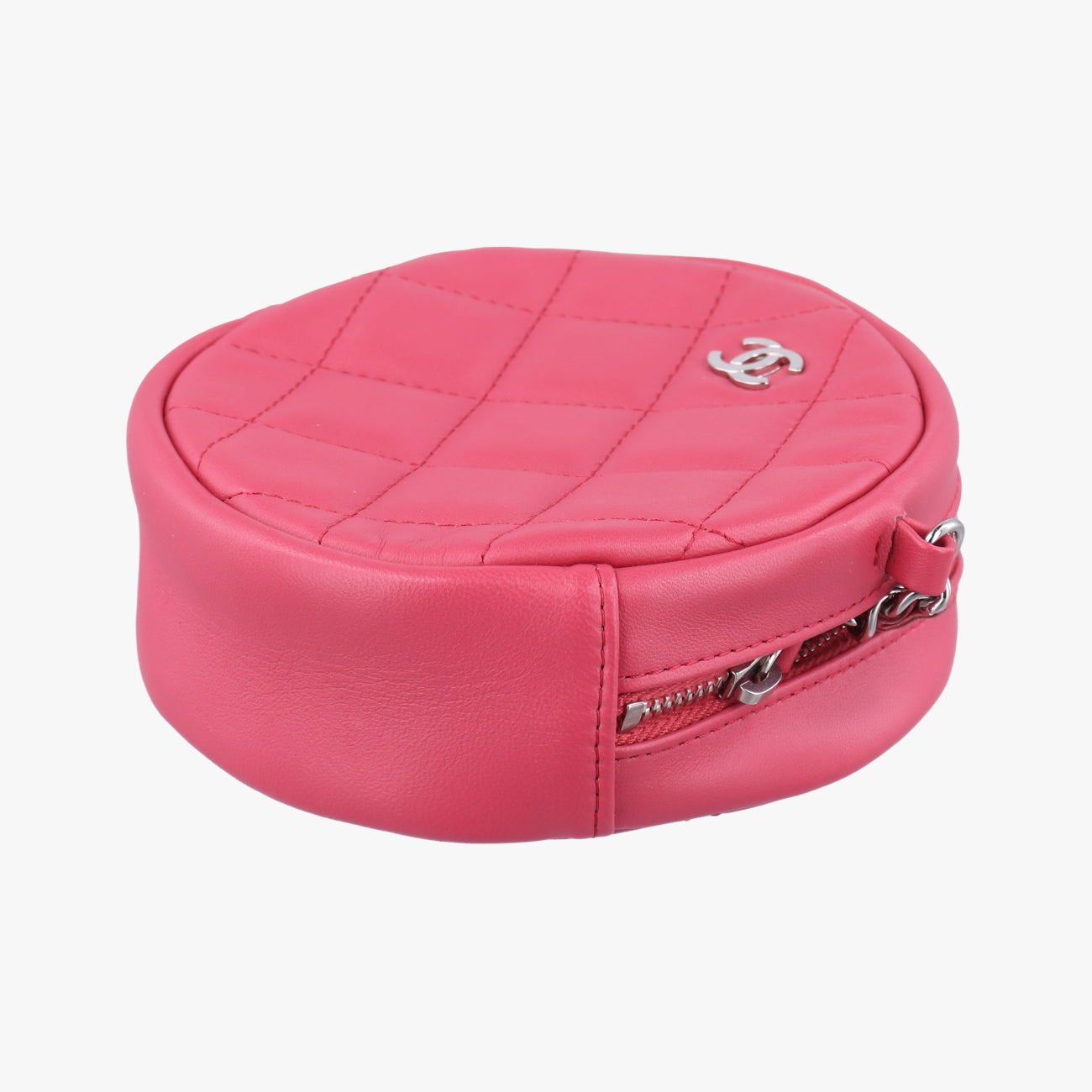 Pre-owned Chanel Matelasse Round Pink Lambskin A70657 shoulderbag | stylenewstar