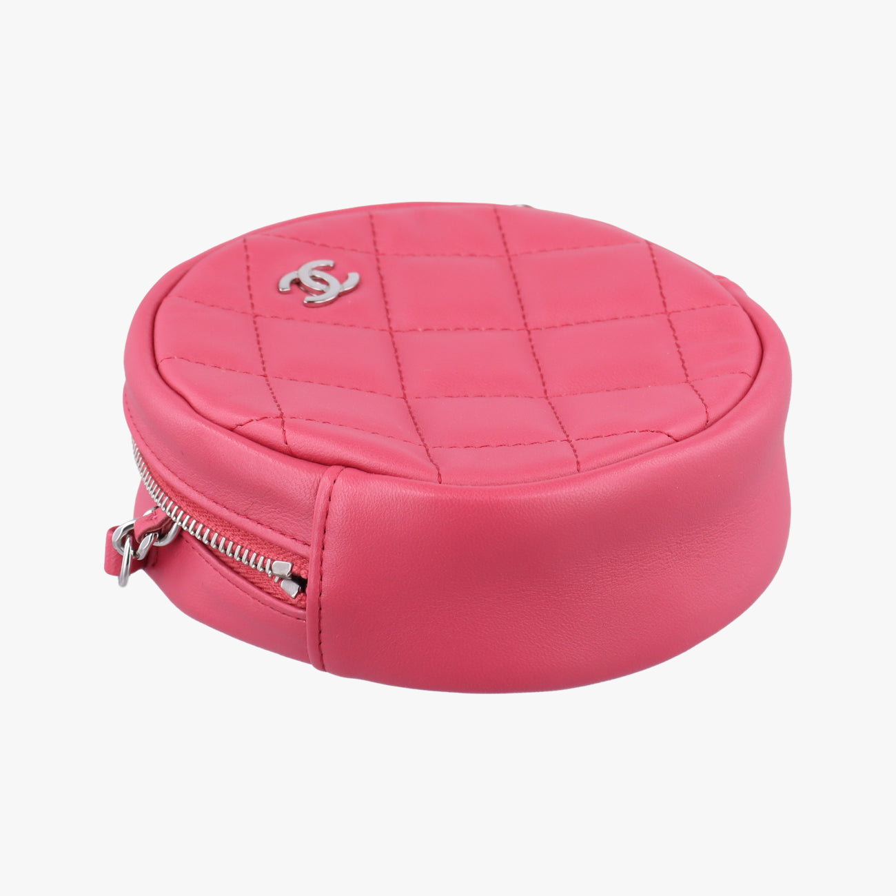 Pre-owned Chanel Matelasse Round Pink Lambskin A70657 shoulderbag | stylenewstar