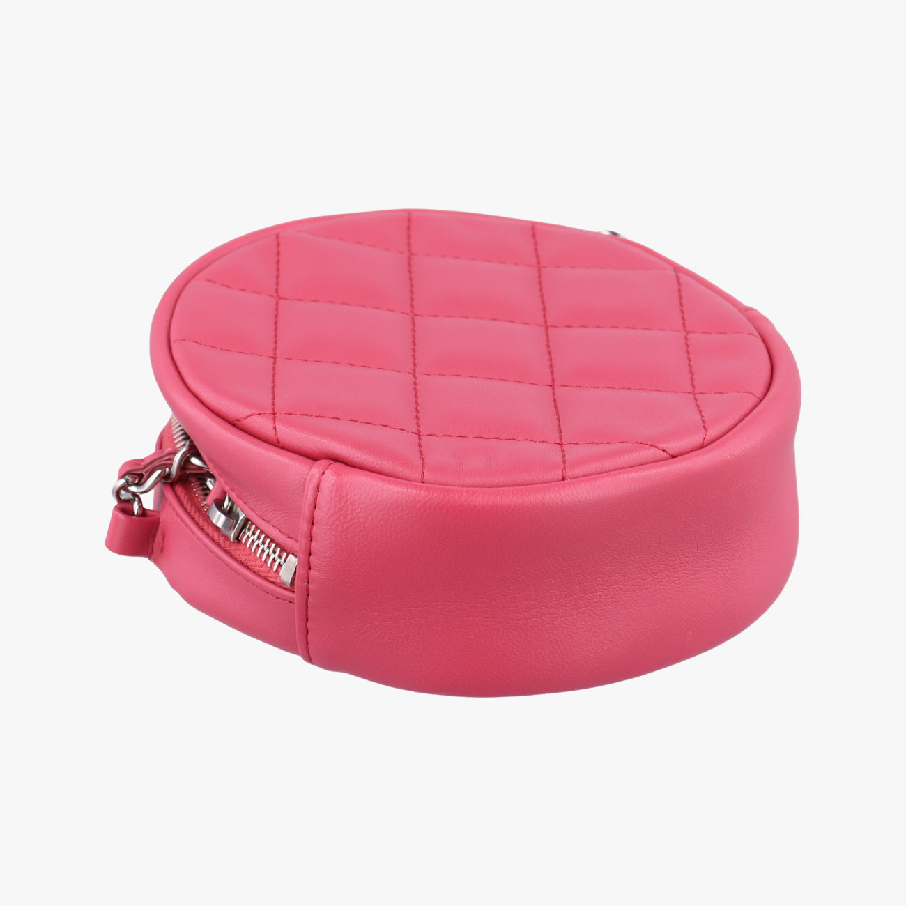 Pre-owned Chanel Matelasse Round Pink Lambskin A70657 shoulderbag | stylenewstar