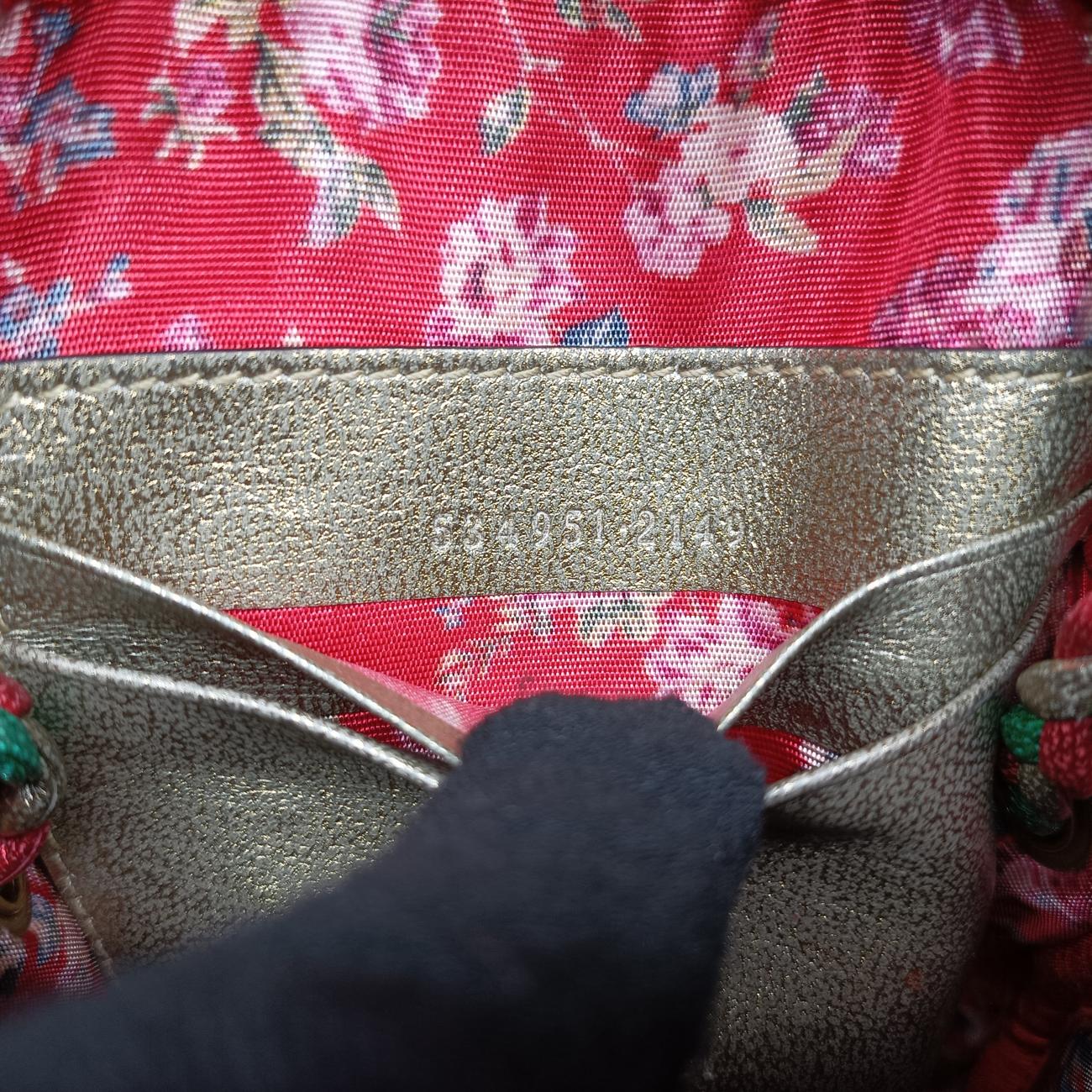 Pre-owned Gucci Laminate Red×Green Leather 534951 shoulderbag | stylenewstar