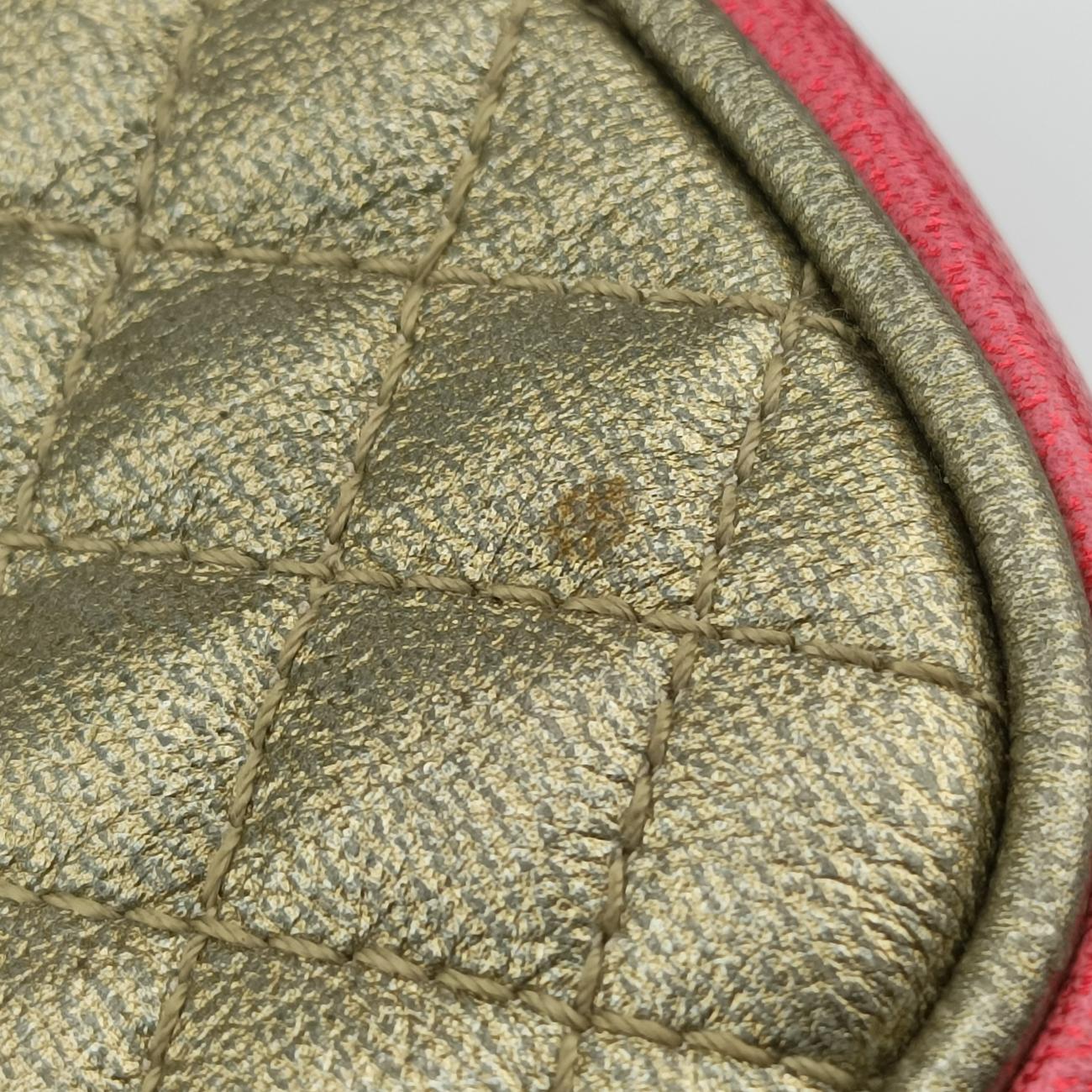 Pre-owned Gucci Laminate Red×Green Leather 534951 shoulderbag | stylenewstar