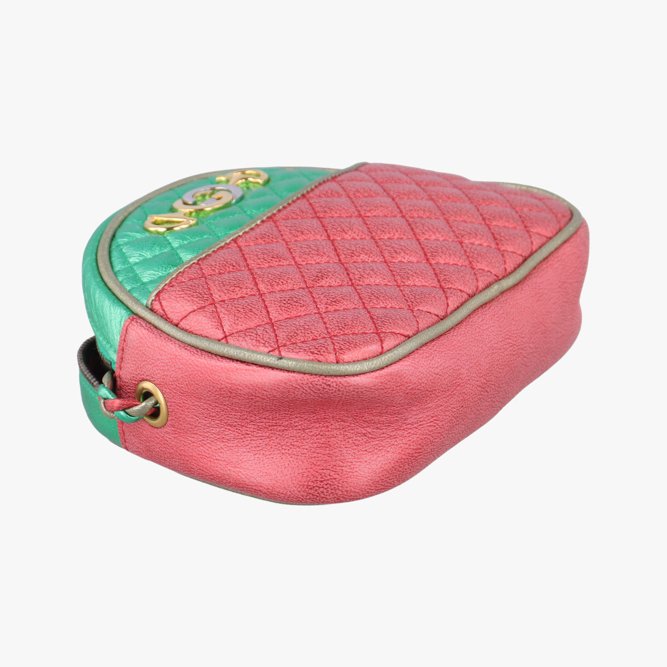 Pre-owned Gucci Laminate Red×Green Leather 534951 shoulderbag | stylenewstar