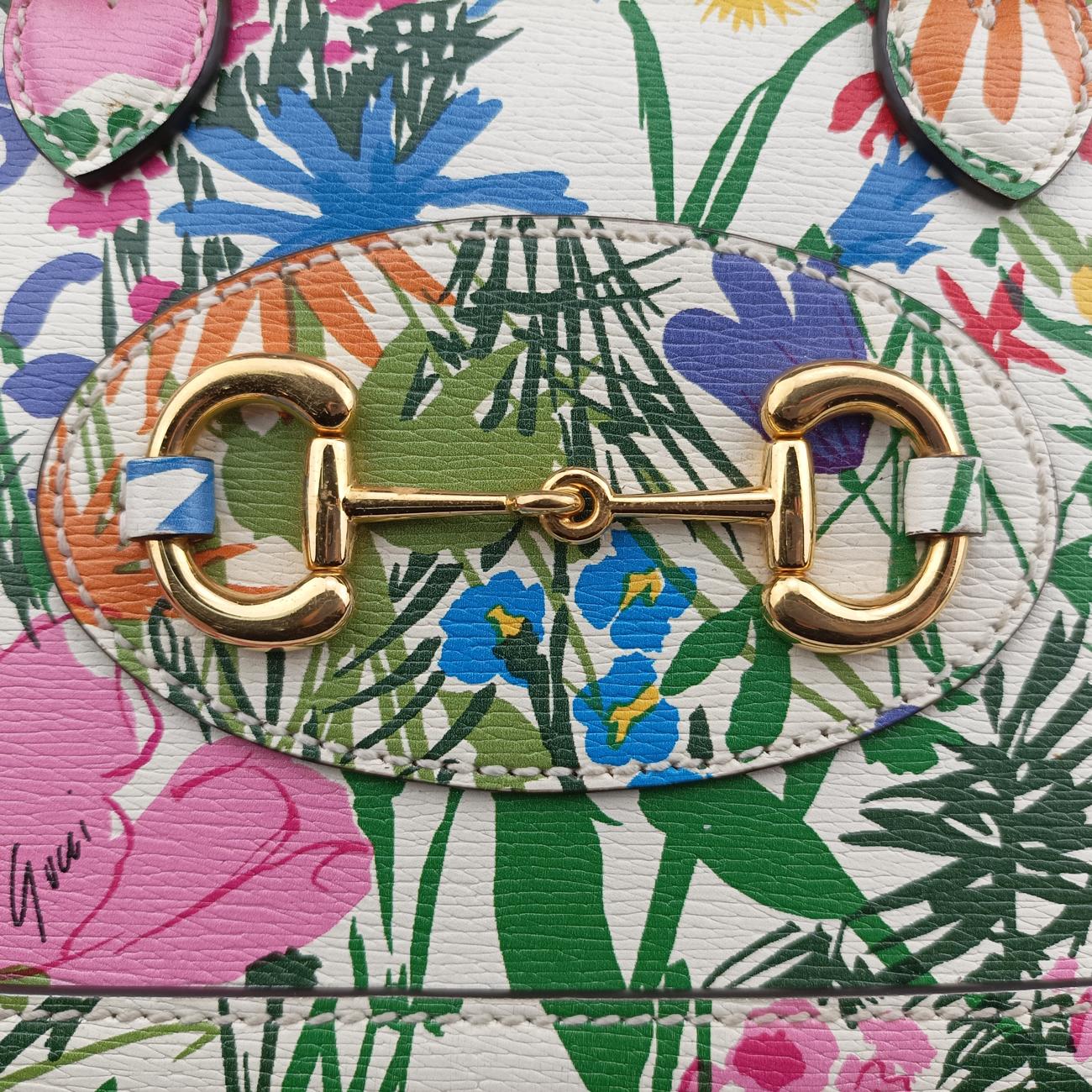 Pre-owned Gucci KEN SCOTT Horsebit 1955 Multicolour Leather 640716 shoulderbag | stylenewstar