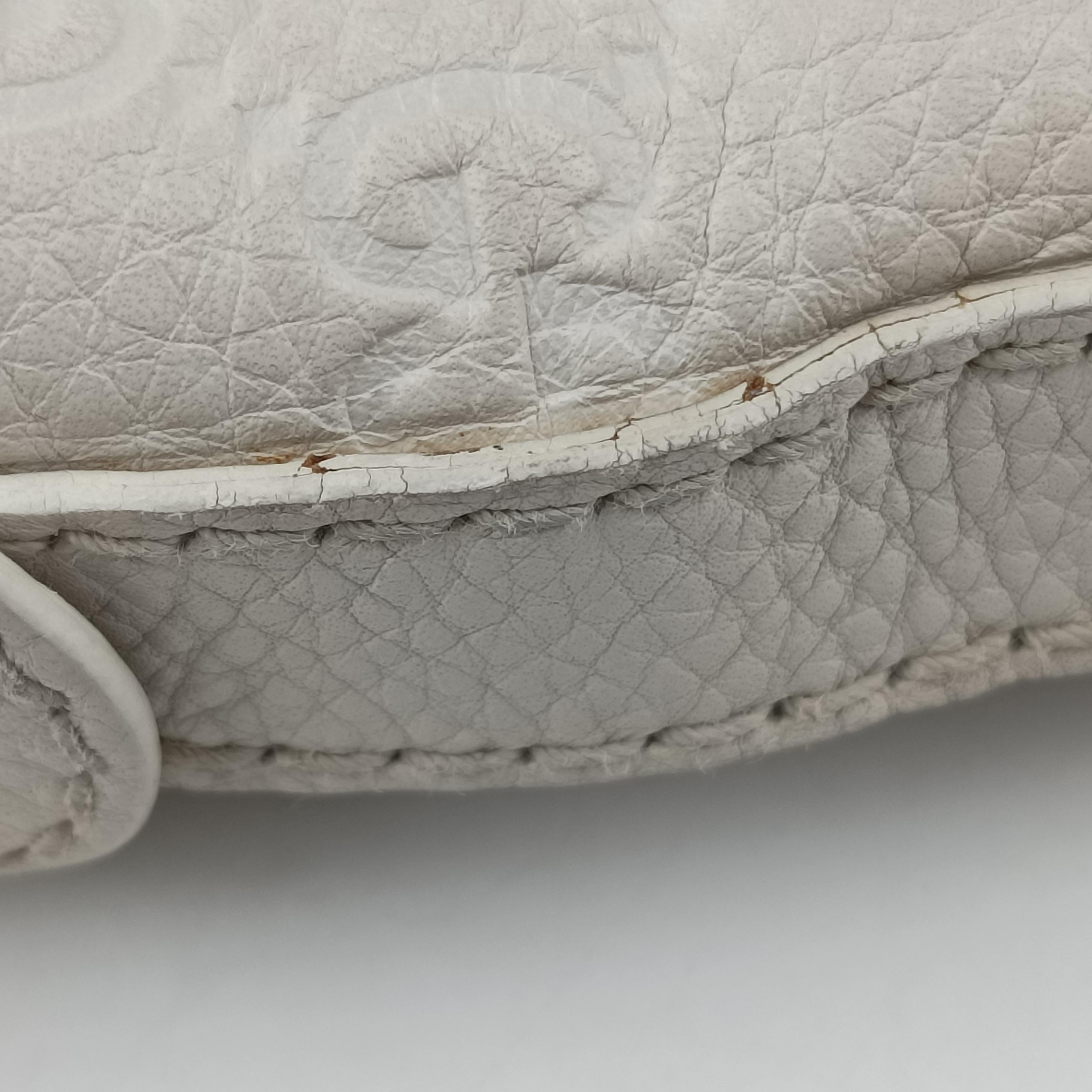 Vintage Gucci GG Neoprene White Leather 241101 shoulderbag | stylenewstar