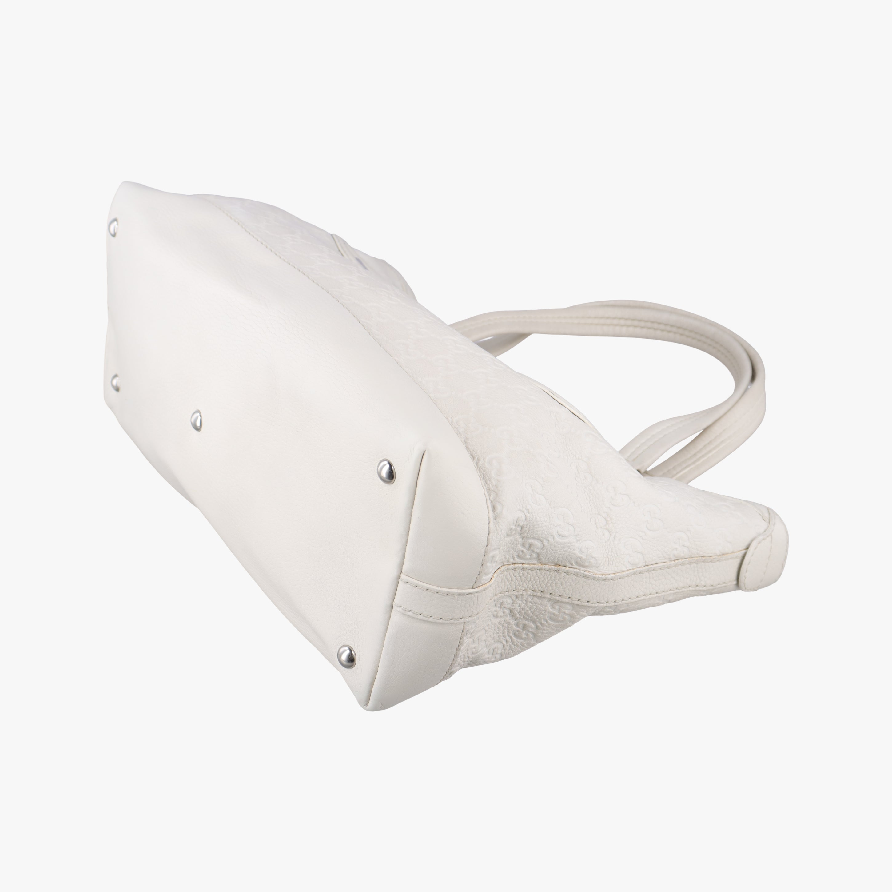 Vintage Gucci GG Neoprene White Leather 241101 shoulderbag | stylenewstar