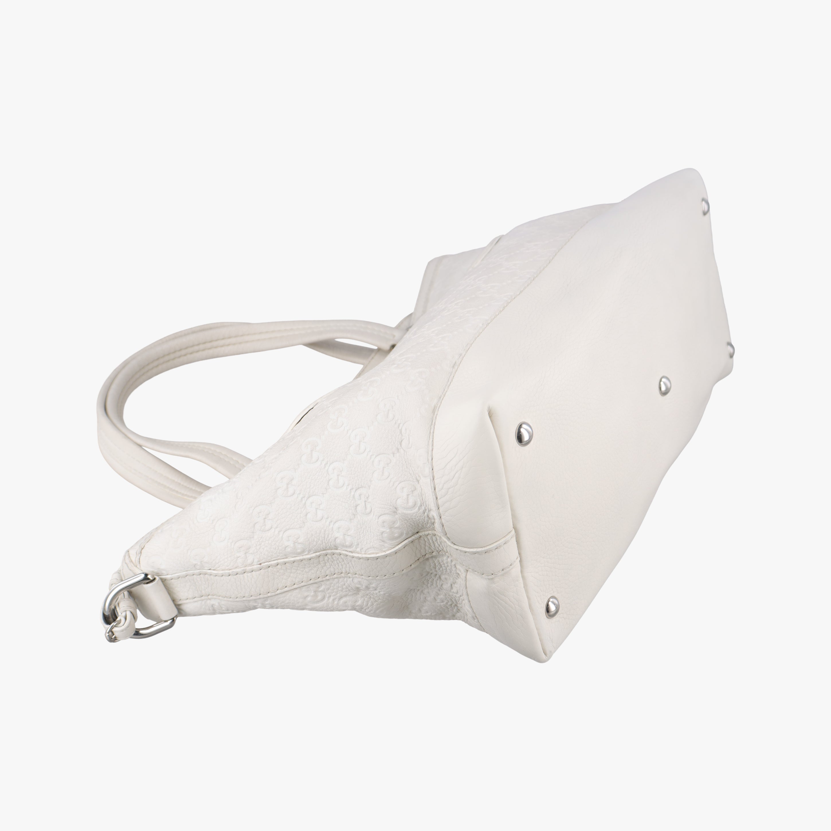 Vintage Gucci GG Neoprene White Leather 241101 shoulderbag | stylenewstar