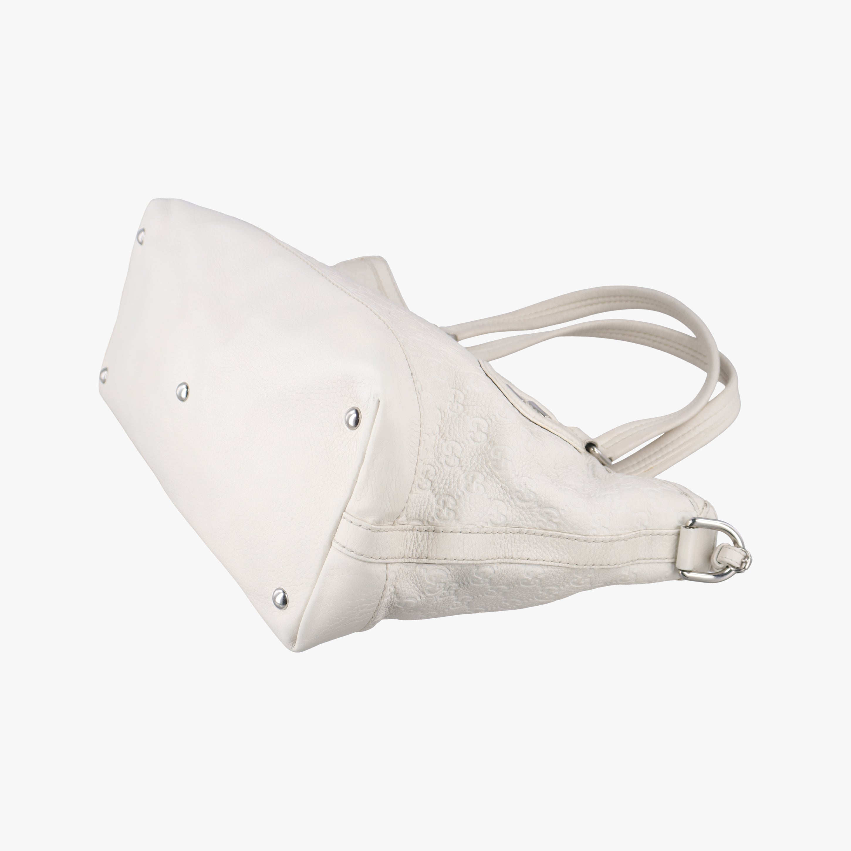 Vintage Gucci GG Neoprene White Leather 241101 shoulderbag | stylenewstar