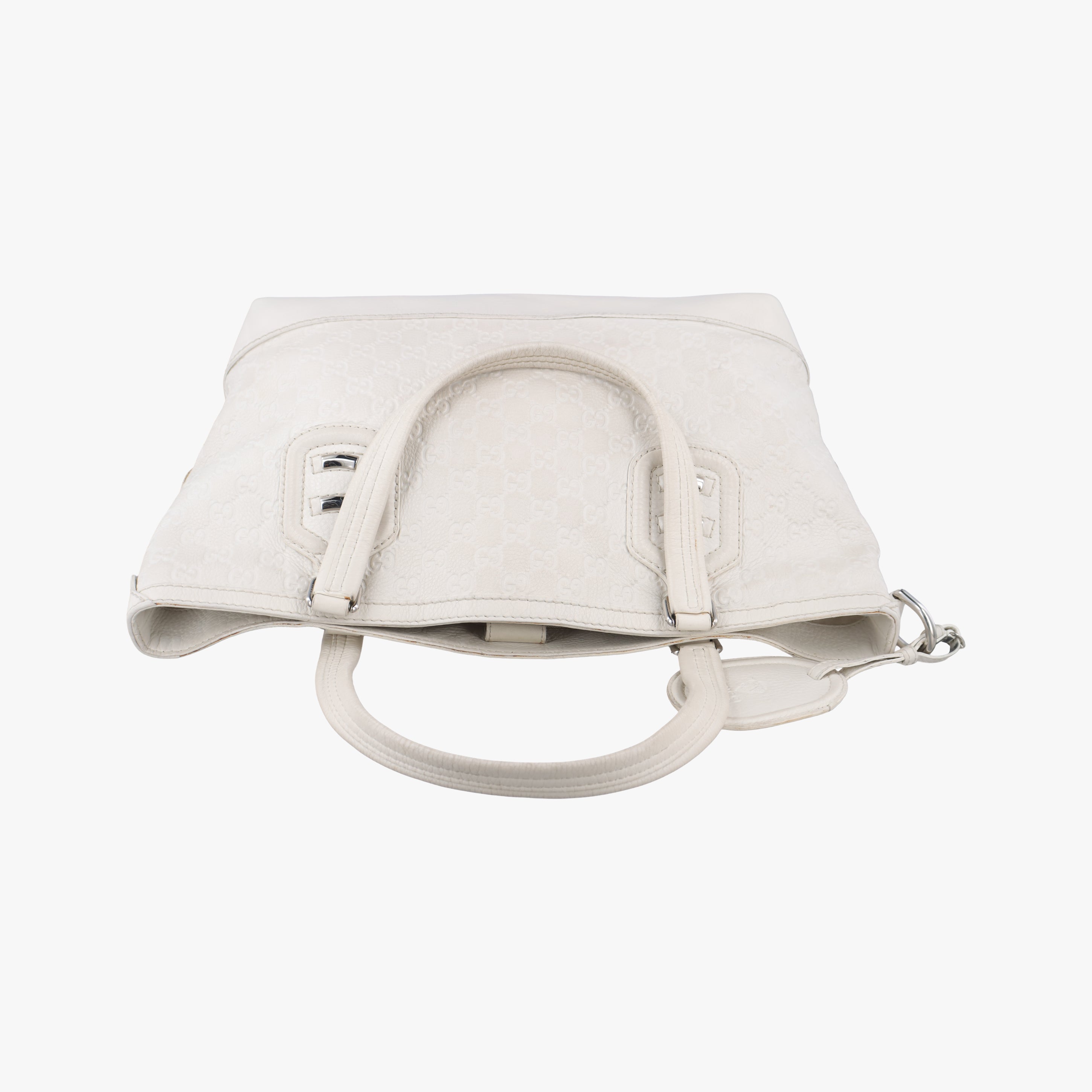 Vintage Gucci GG Neoprene White Leather 241101 shoulderbag | stylenewstar
