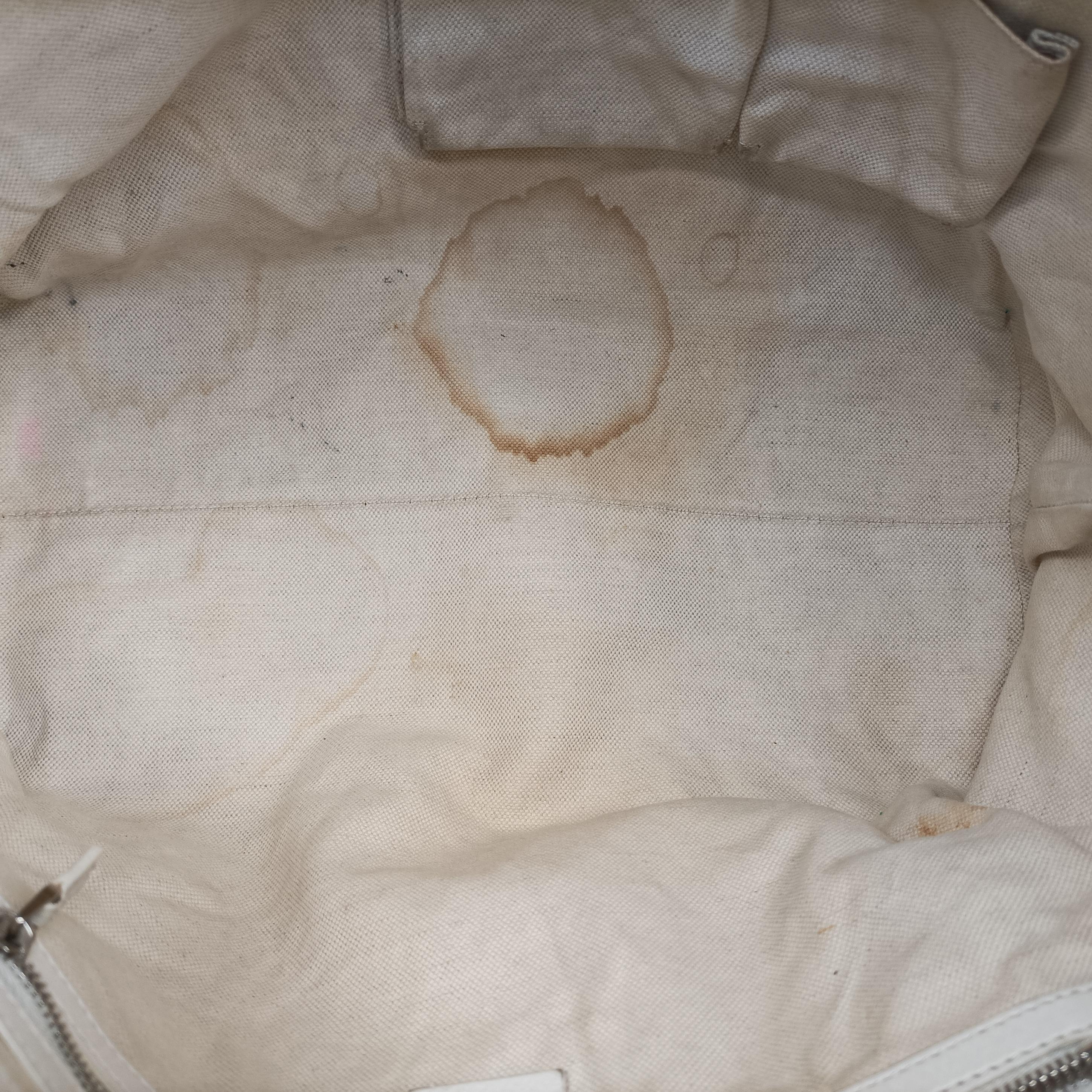 Vintage Gucci GG Neoprene White Leather 241101 shoulderbag | stylenewstar