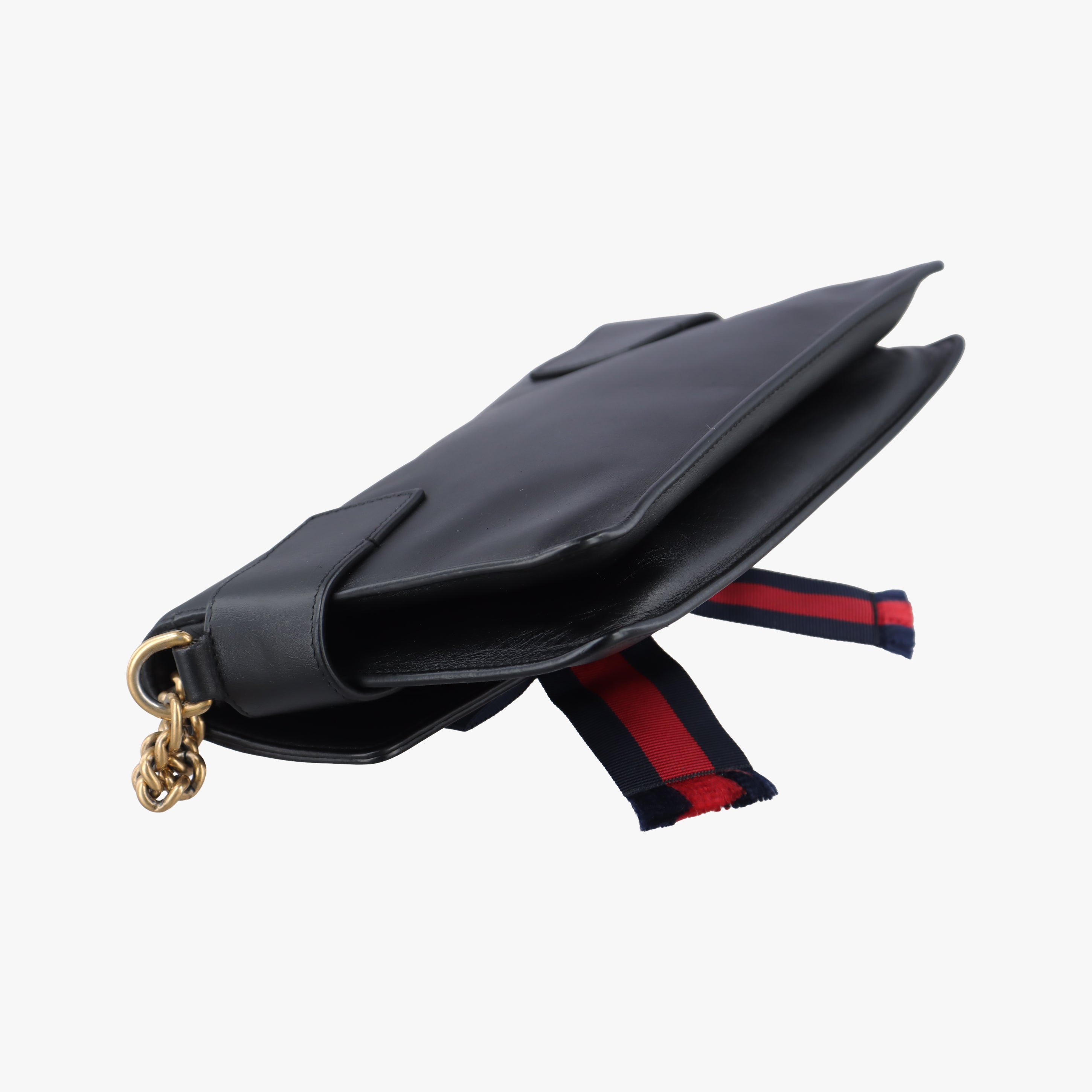 Pre-owned Gucci Broadway Tiger Head Black Leather 453777 shoulderbag | stylenewstar