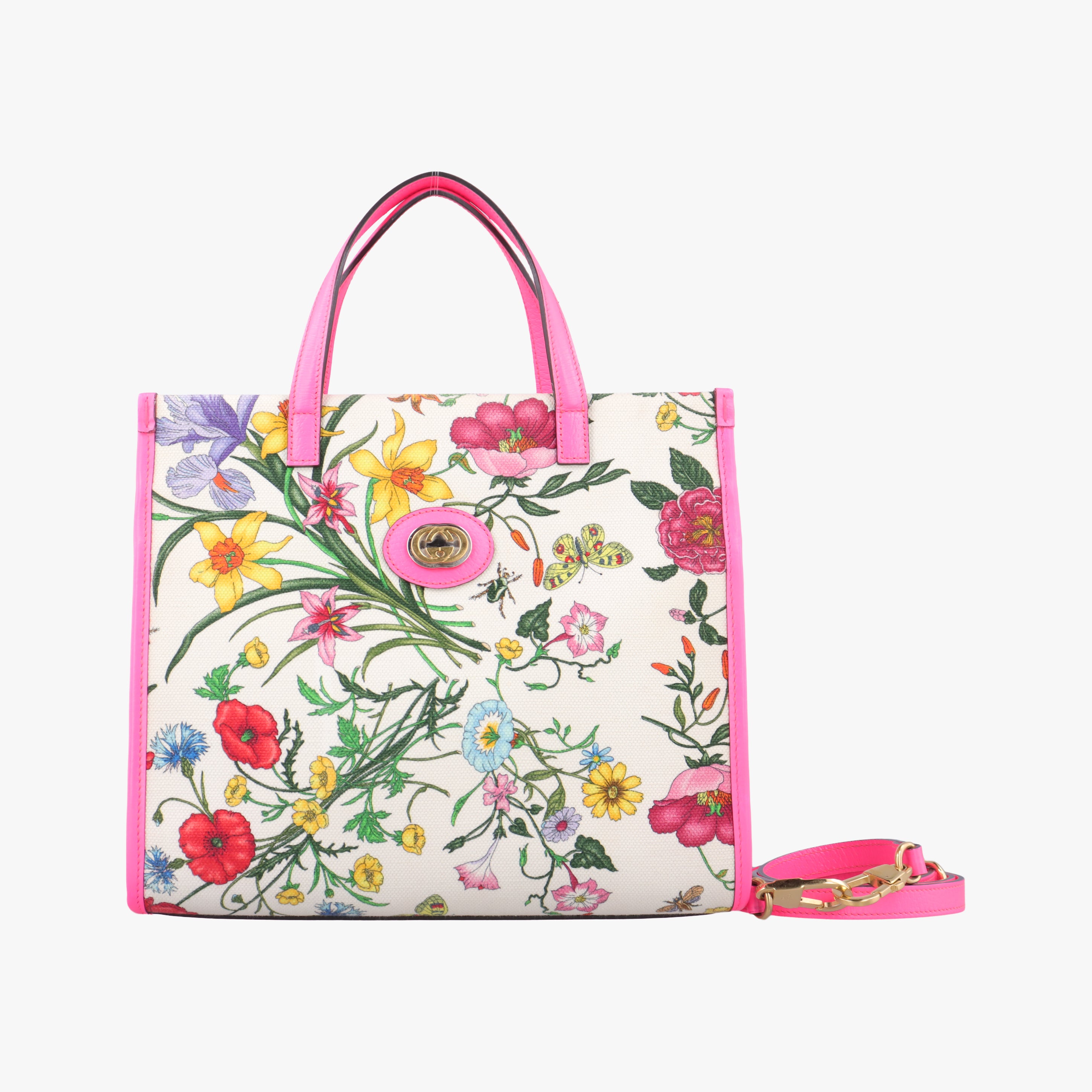 Pre-owned Gucci Flora Multicolour Canvas 550141 shoulderbag | stylenewstar