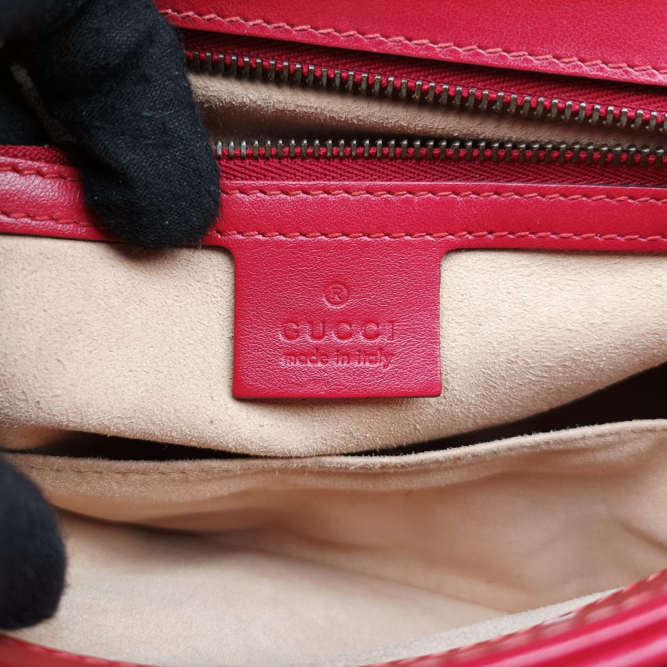 Vintage Gucci GG Marmont Red Leather 498110 shoulderbag | stylenewstar