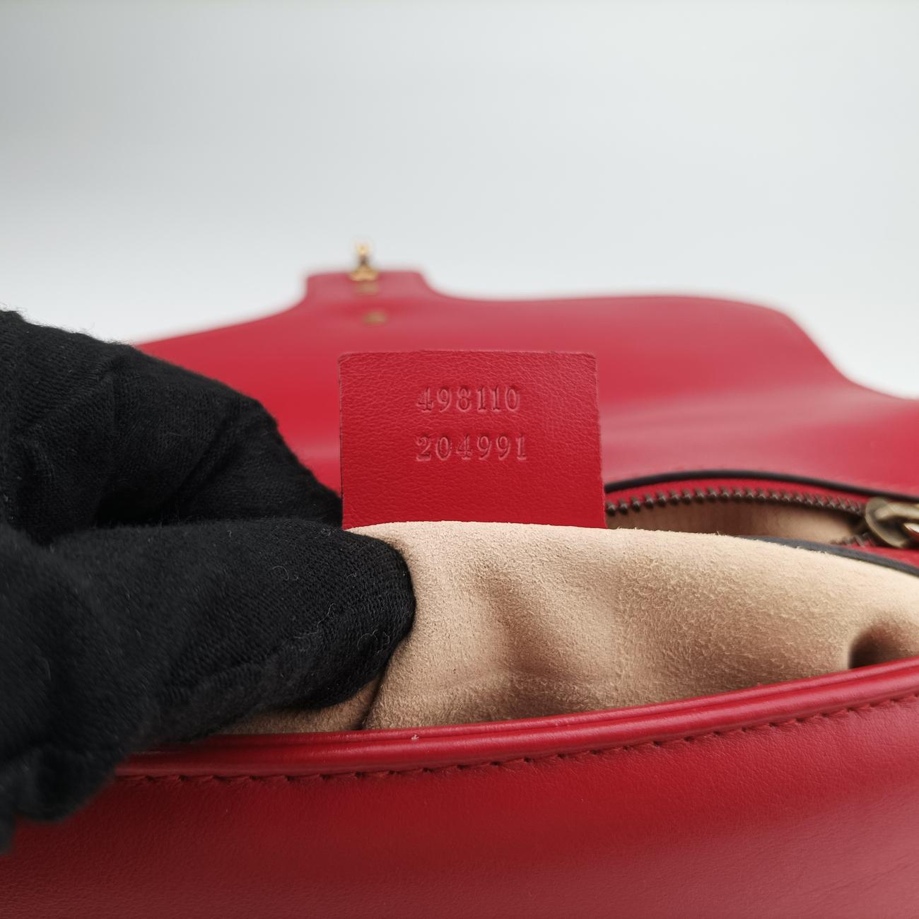 Vintage Gucci GG Marmont Red Leather 498110 shoulderbag | stylenewstar