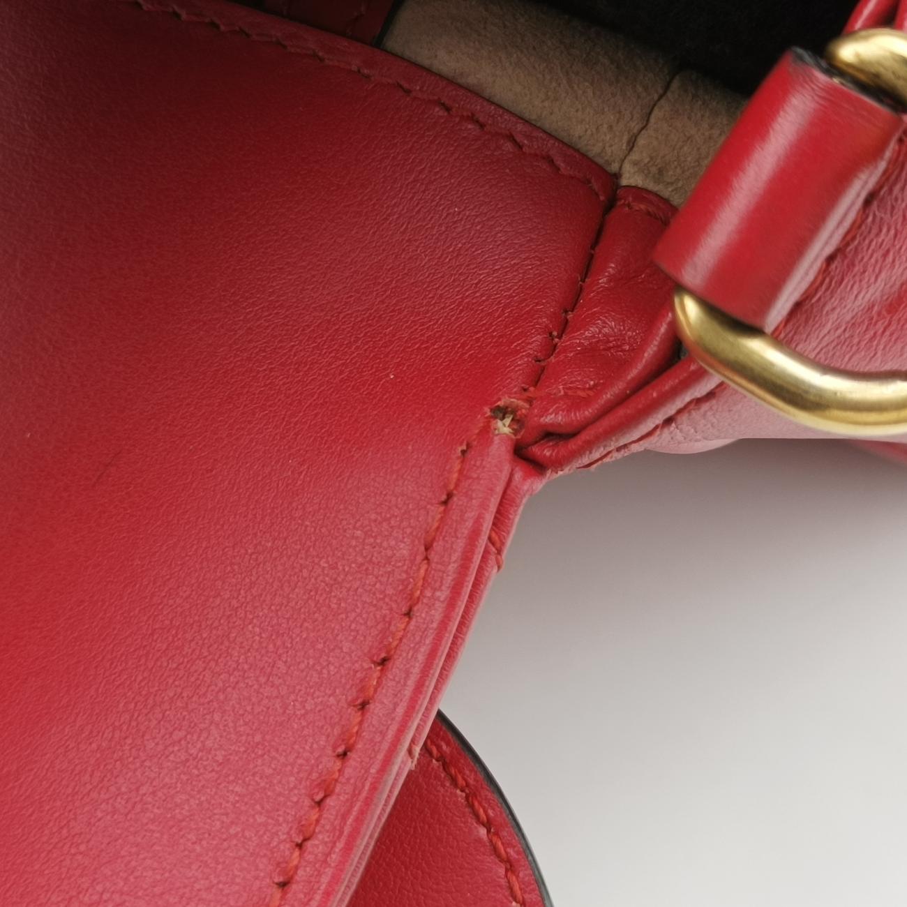 Vintage Gucci GG Marmont Red Leather 498110 shoulderbag | stylenewstar