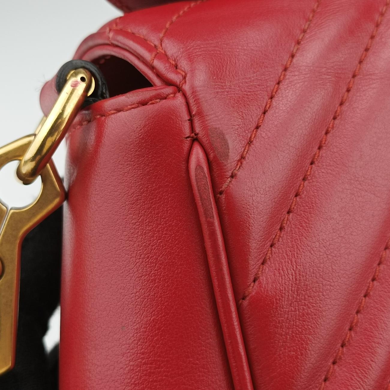 Vintage Gucci GG Marmont Red Leather 498110 shoulderbag | stylenewstar