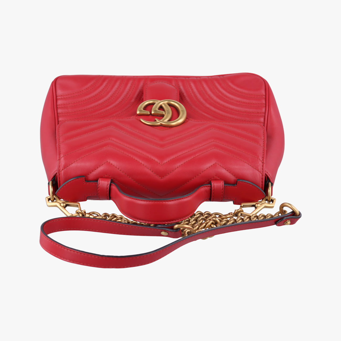 Vintage Gucci GG Marmont Red Leather 498110 shoulderbag | stylenewstar