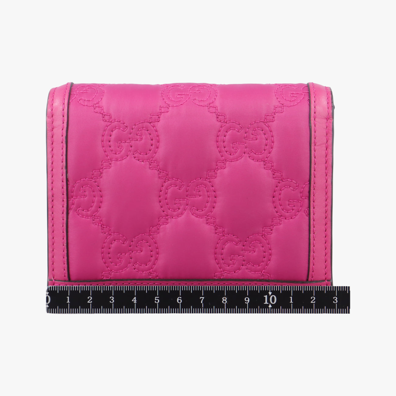 Pre-owned Gucci GG Quilted Mini Messenger Pink canvas x leather 723777 shoulderbag | stylenewstar