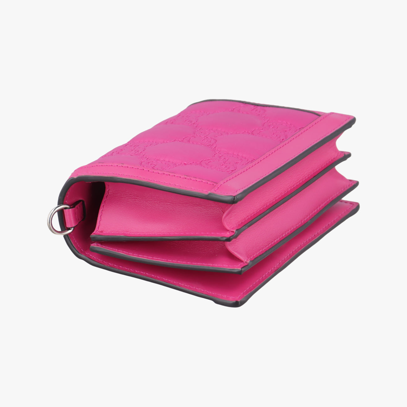 Pre-owned Gucci GG Quilted Mini Messenger Pink canvas x leather 723777 shoulderbag | stylenewstar