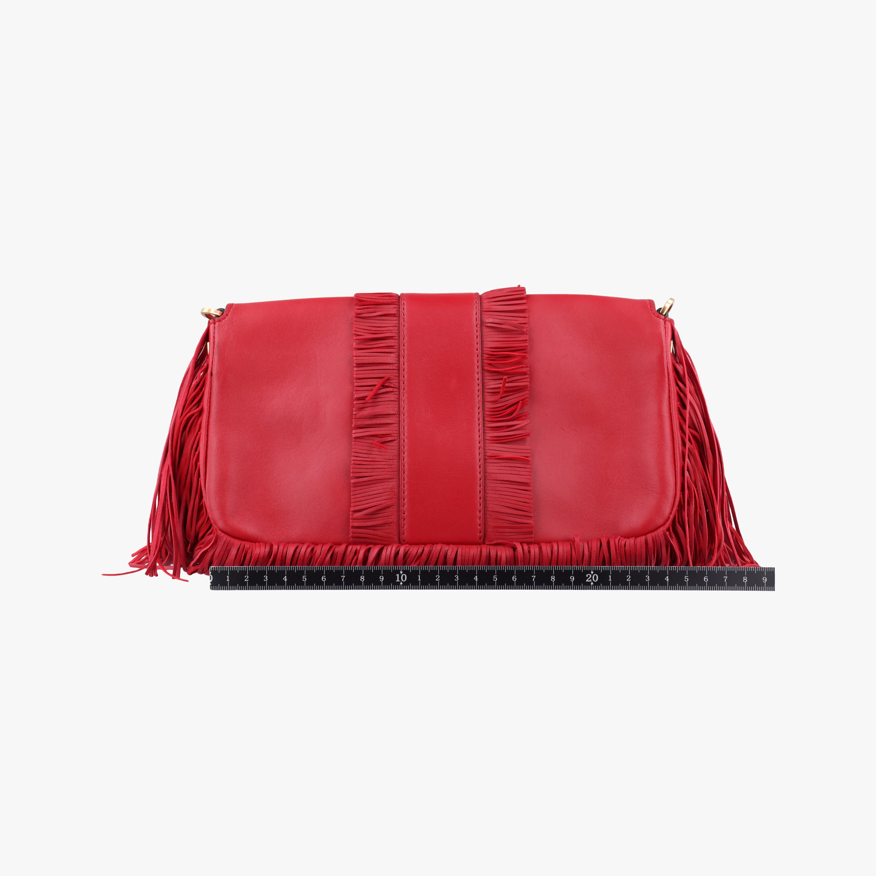 Secondhand Fendi BAGUETTE Red Leather 8BR600 shoulderbag | stylenewstar