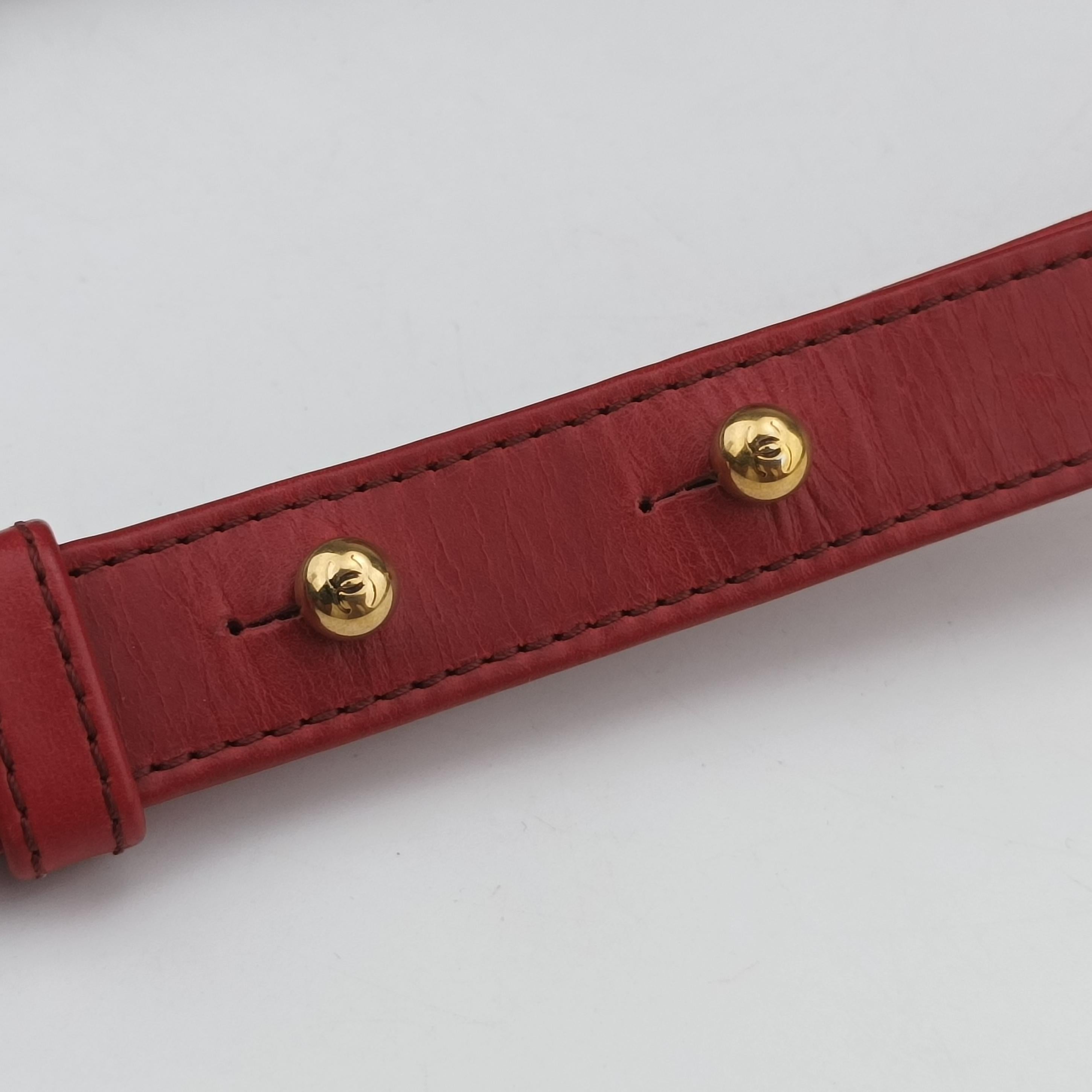 Pre-owned Chanel BOY CHANEL Red Leather A67086 shoulderbag | stylenewstar