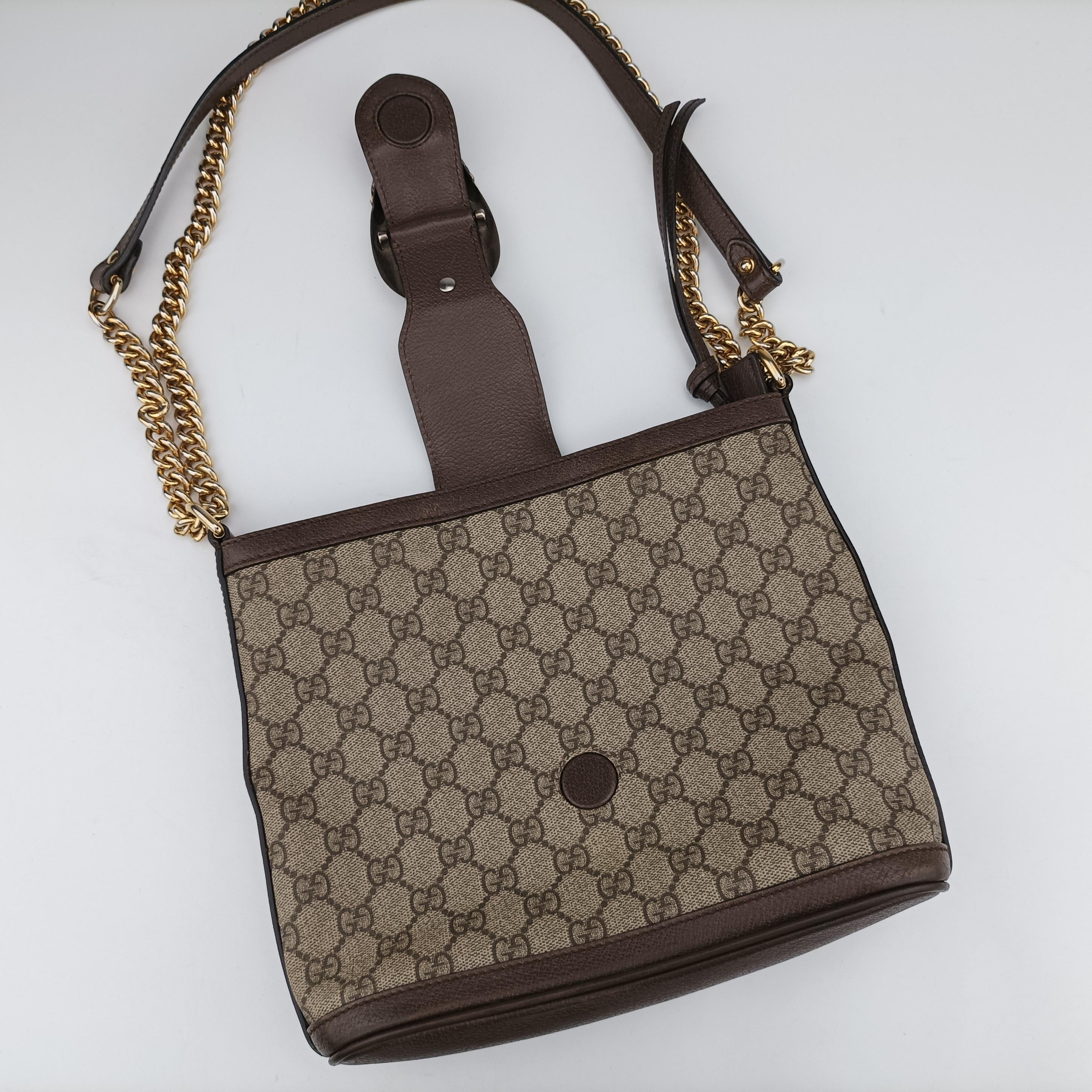 Pre-owned Gucci Dionysus beige×Brown PVC coated canvas 499622 shoulderbag | stylenewstar