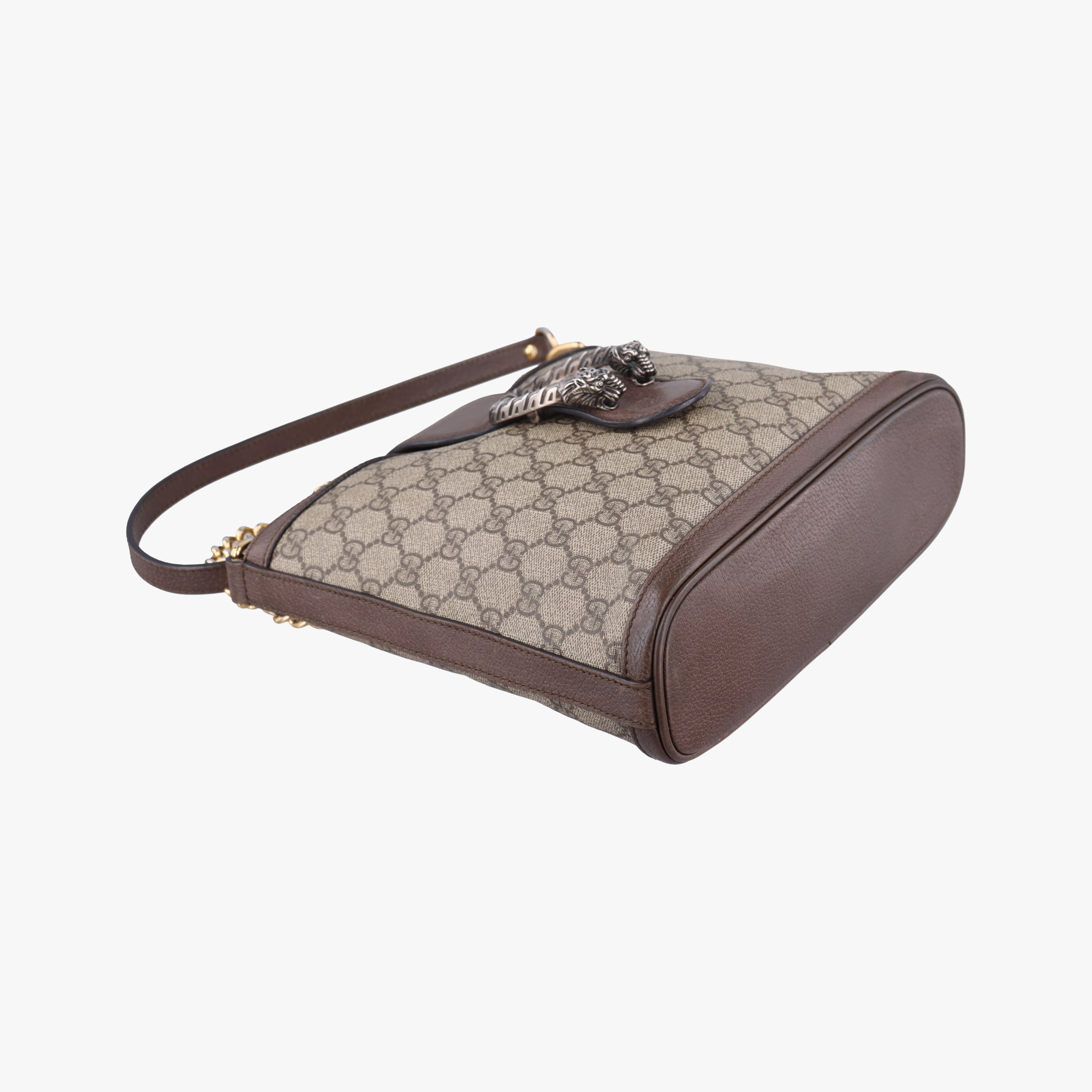 Pre-owned Gucci Dionysus beige×Brown PVC coated canvas 499622 shoulderbag | stylenewstar