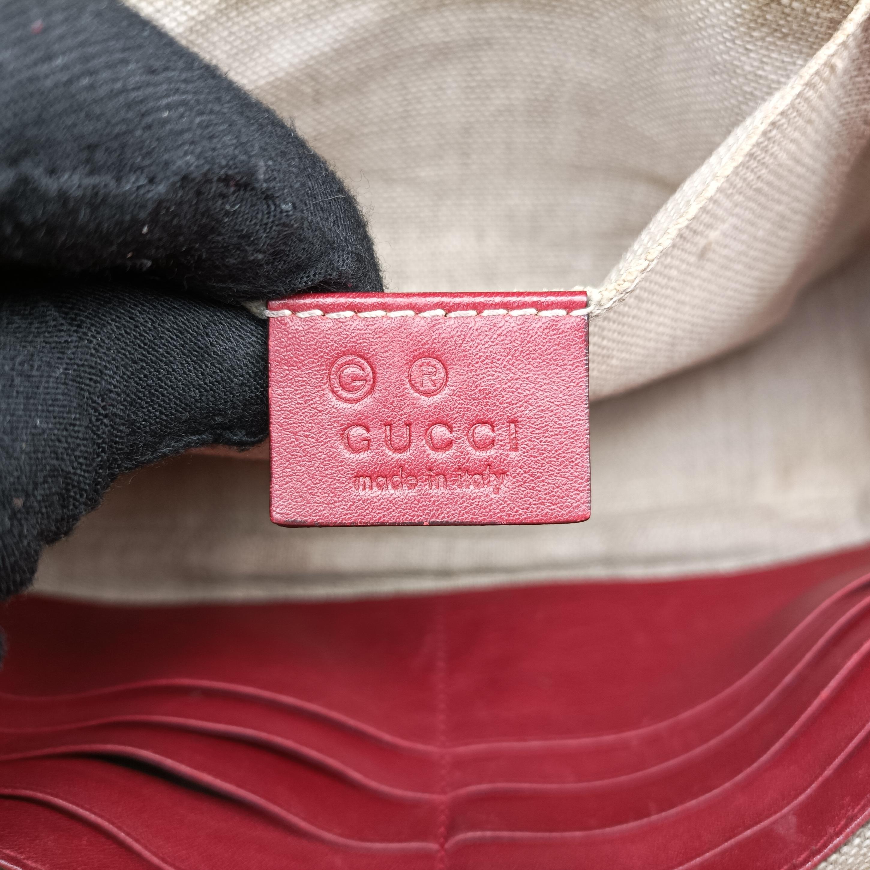 Pre-owned Gucci Bree Microguccissima Red Leather 449413 shoulderbag | stylenewstar