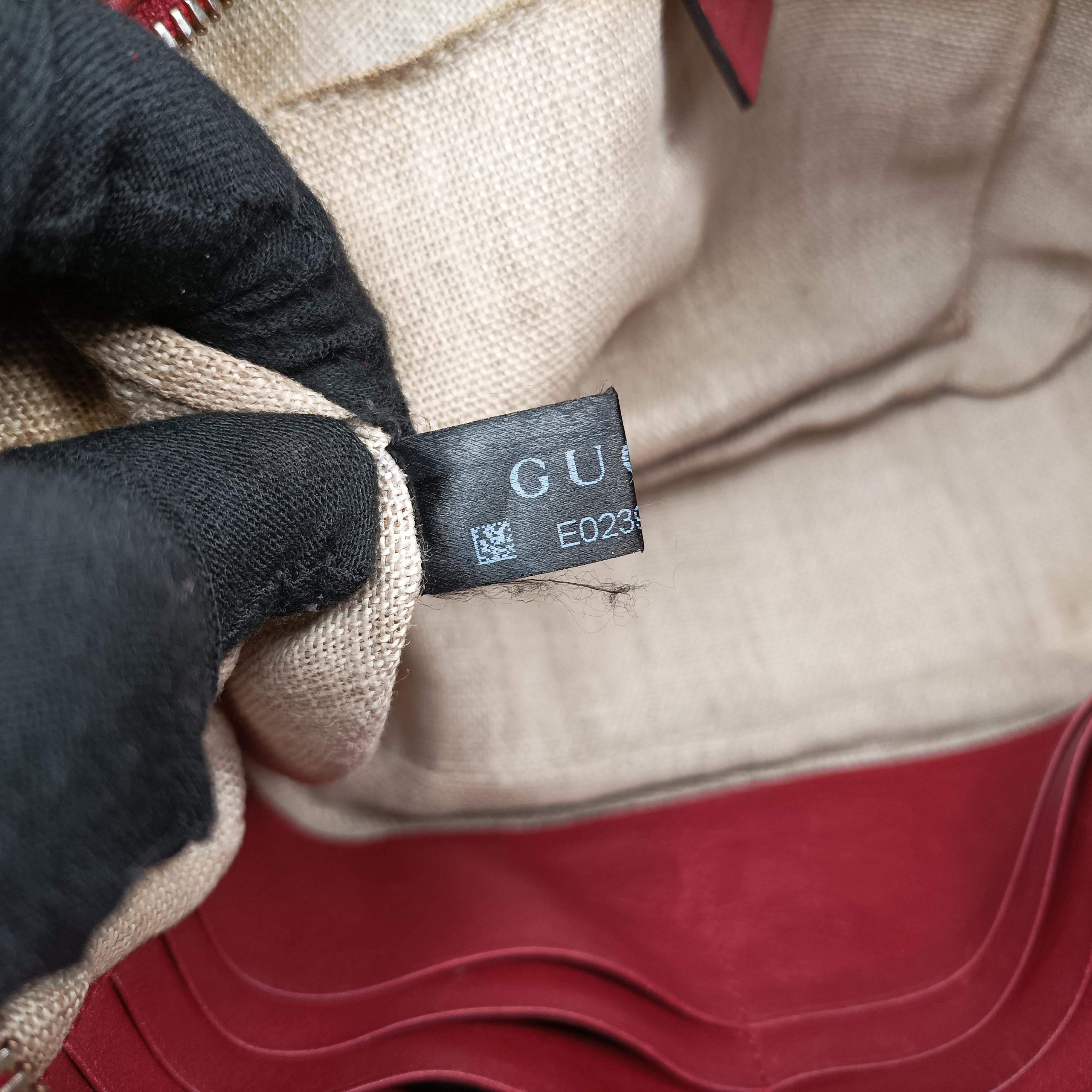 Pre-owned Gucci Bree Microguccissima Red Leather 449413 shoulderbag | stylenewstar