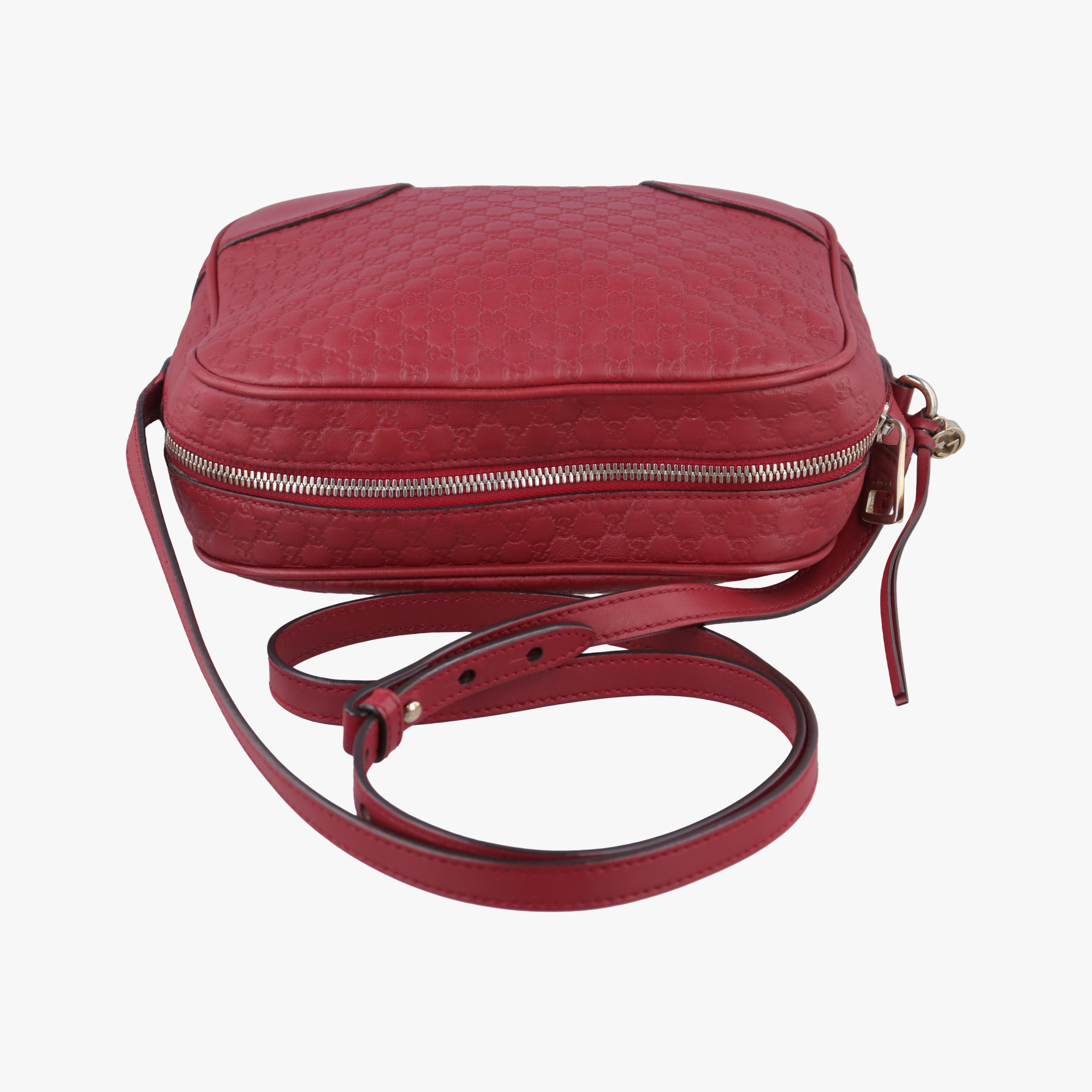 Pre-owned Gucci Bree Microguccissima Red Leather 449413 shoulderbag | stylenewstar