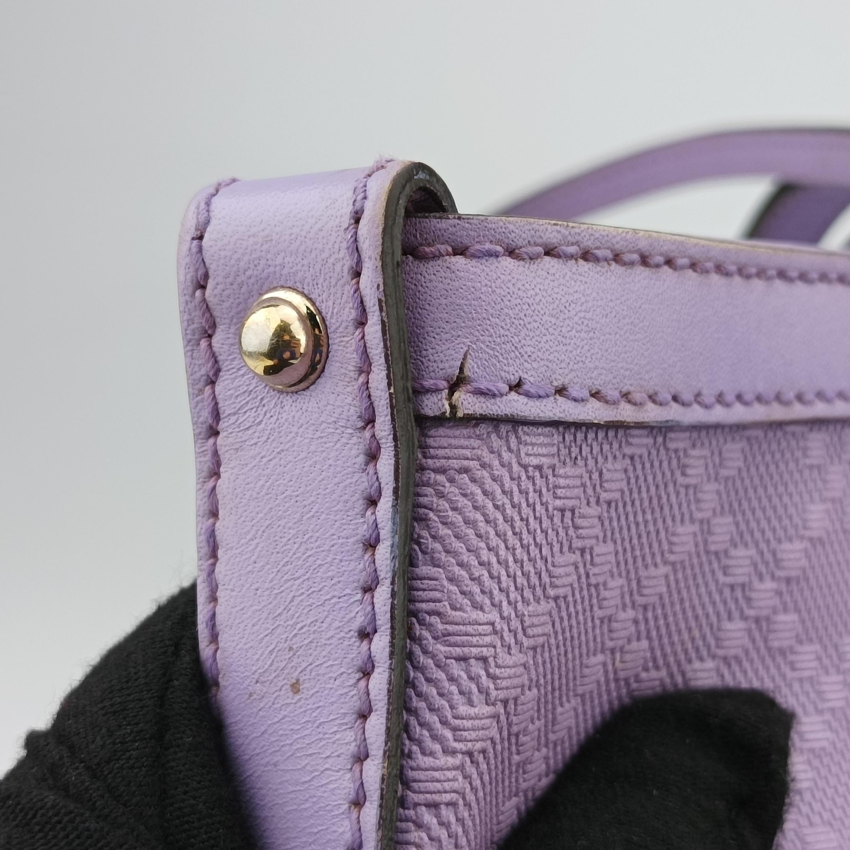 Pre-owned Gucci GG Craft Purple Leather 247209 shoulderbag | stylenewstar