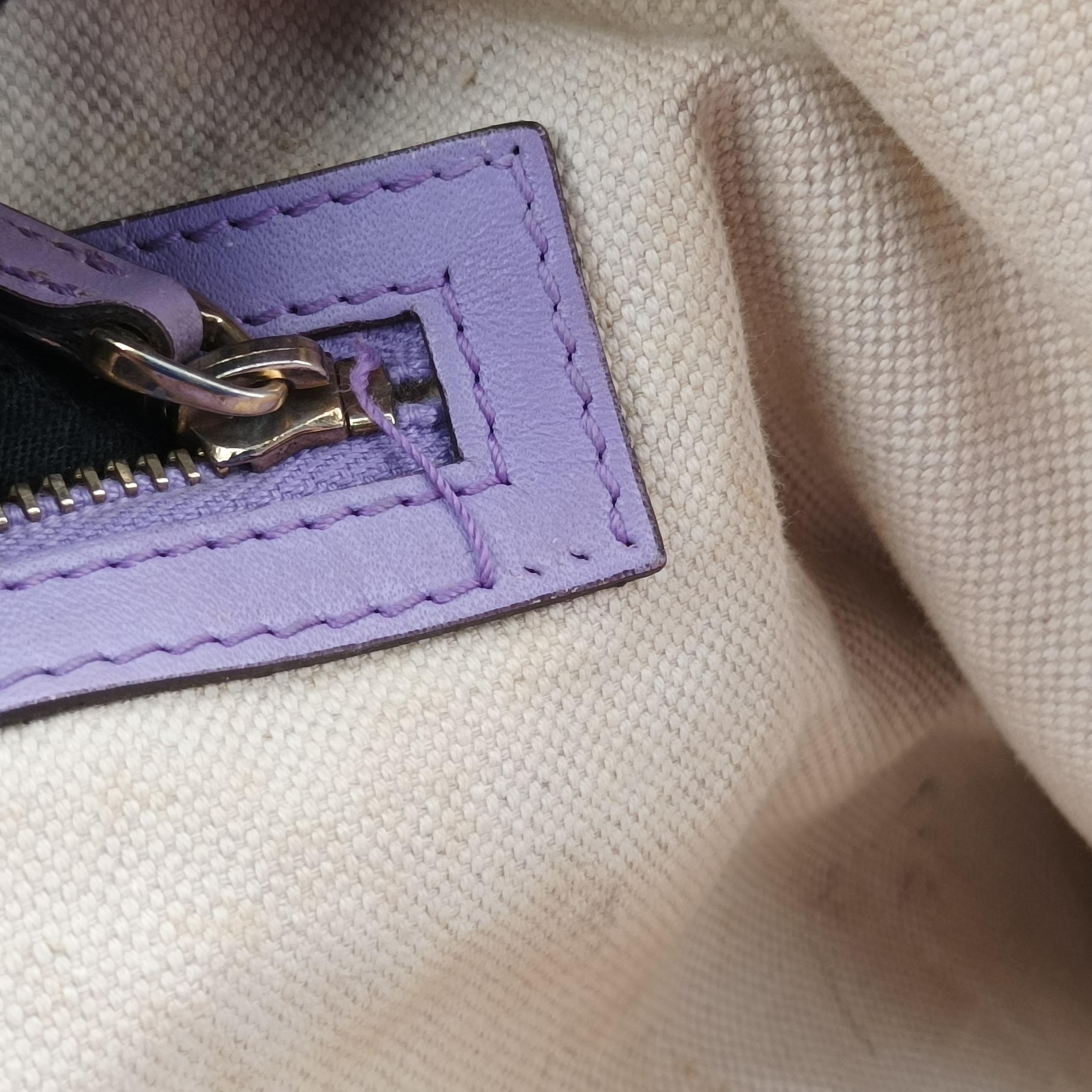 Pre-owned Gucci GG Craft Purple Leather 247209 shoulderbag | stylenewstar