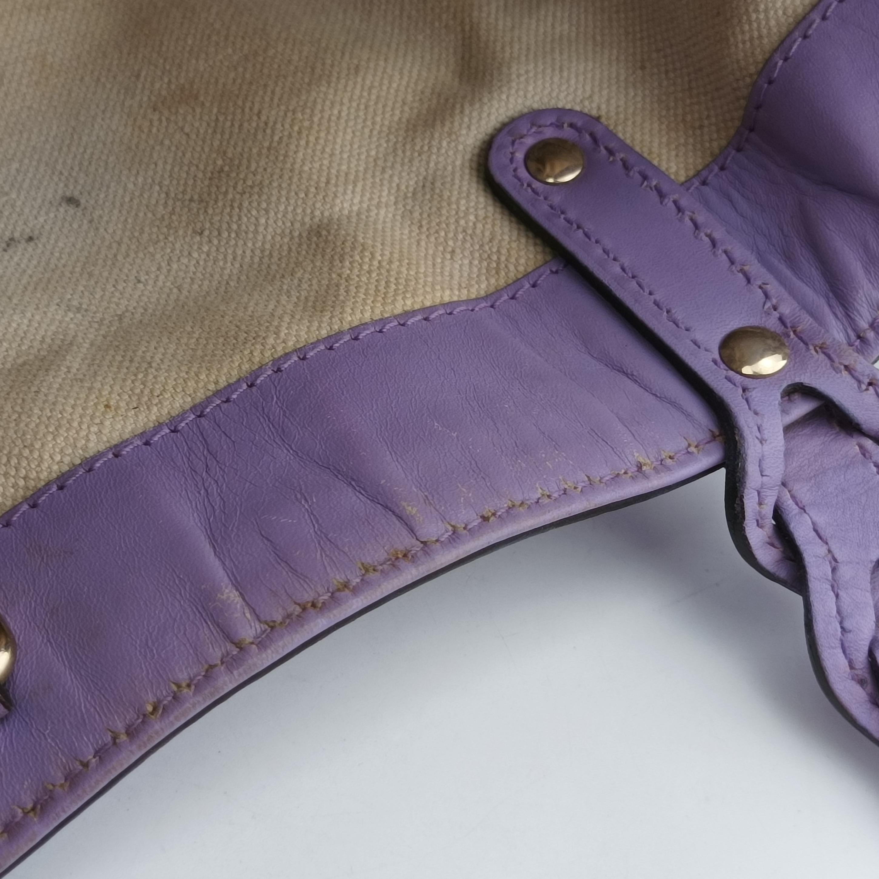 Pre-owned Gucci GG Craft Purple Leather 247209 shoulderbag | stylenewstar