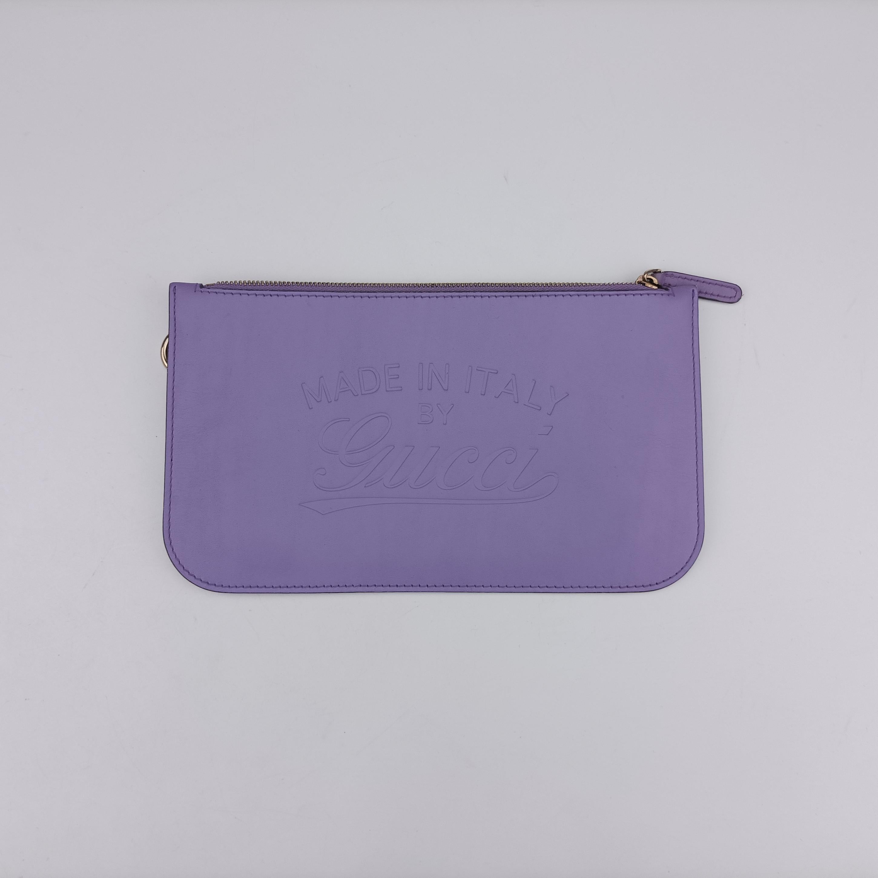 Pre-owned Gucci GG Craft Purple Leather 247209 shoulderbag | stylenewstar
