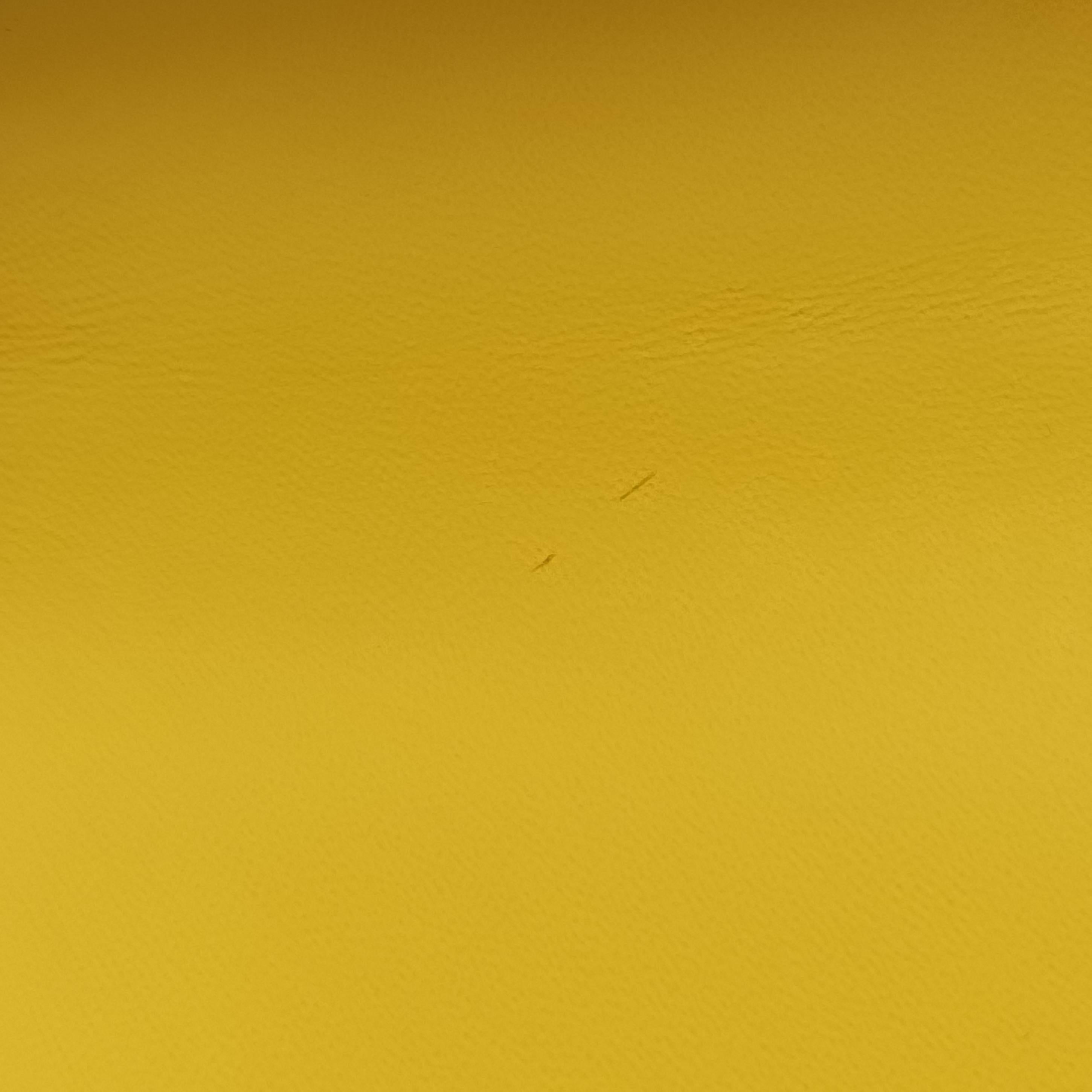 Pre-owned Fendi Zucca Flat Baguette Yellow×white Leather×canvas 7VA524 shoulderbag | stylenewstar