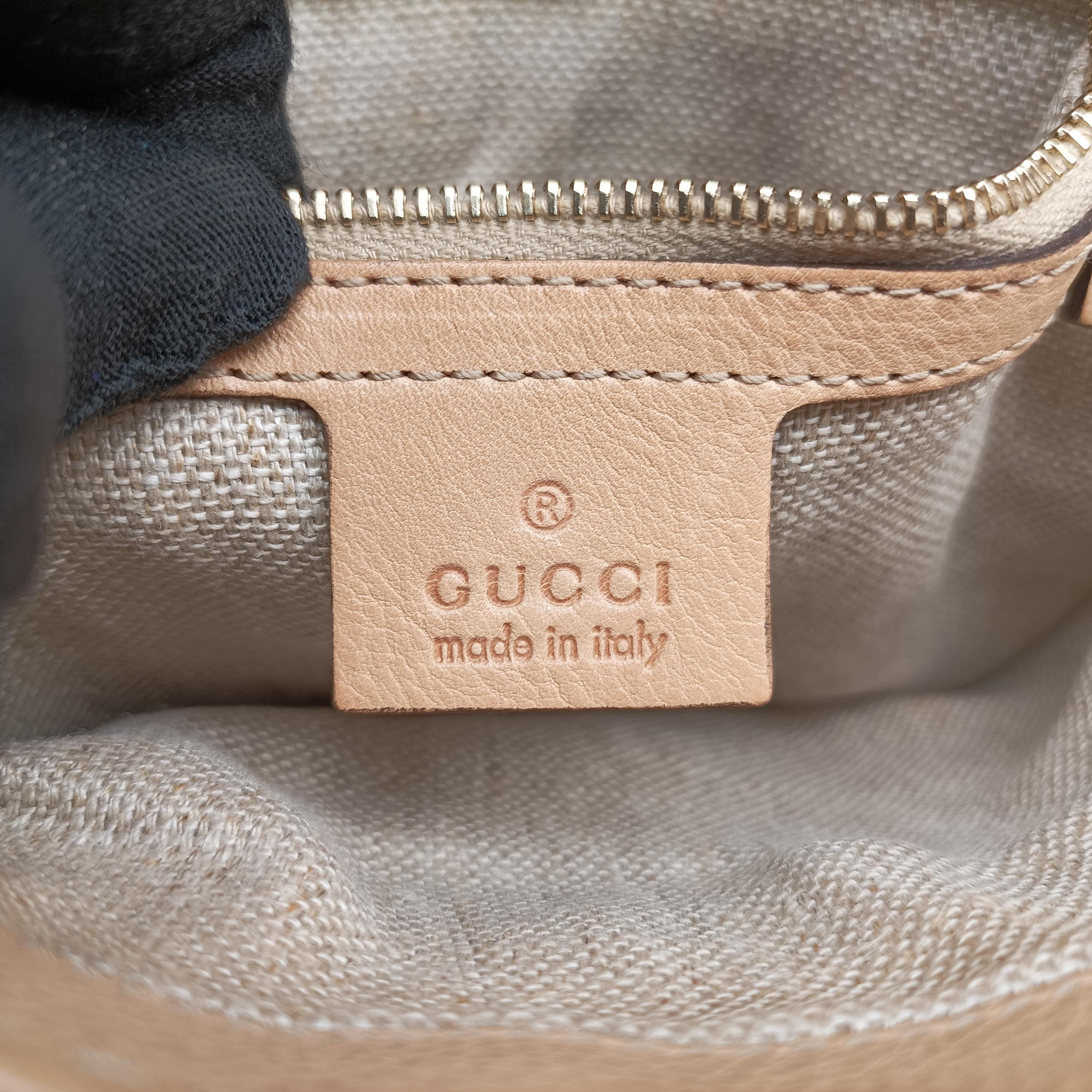 Pre-owned Gucci Marrakech Messenger Brown canvas 257024 shoulderbag | stylenewstar