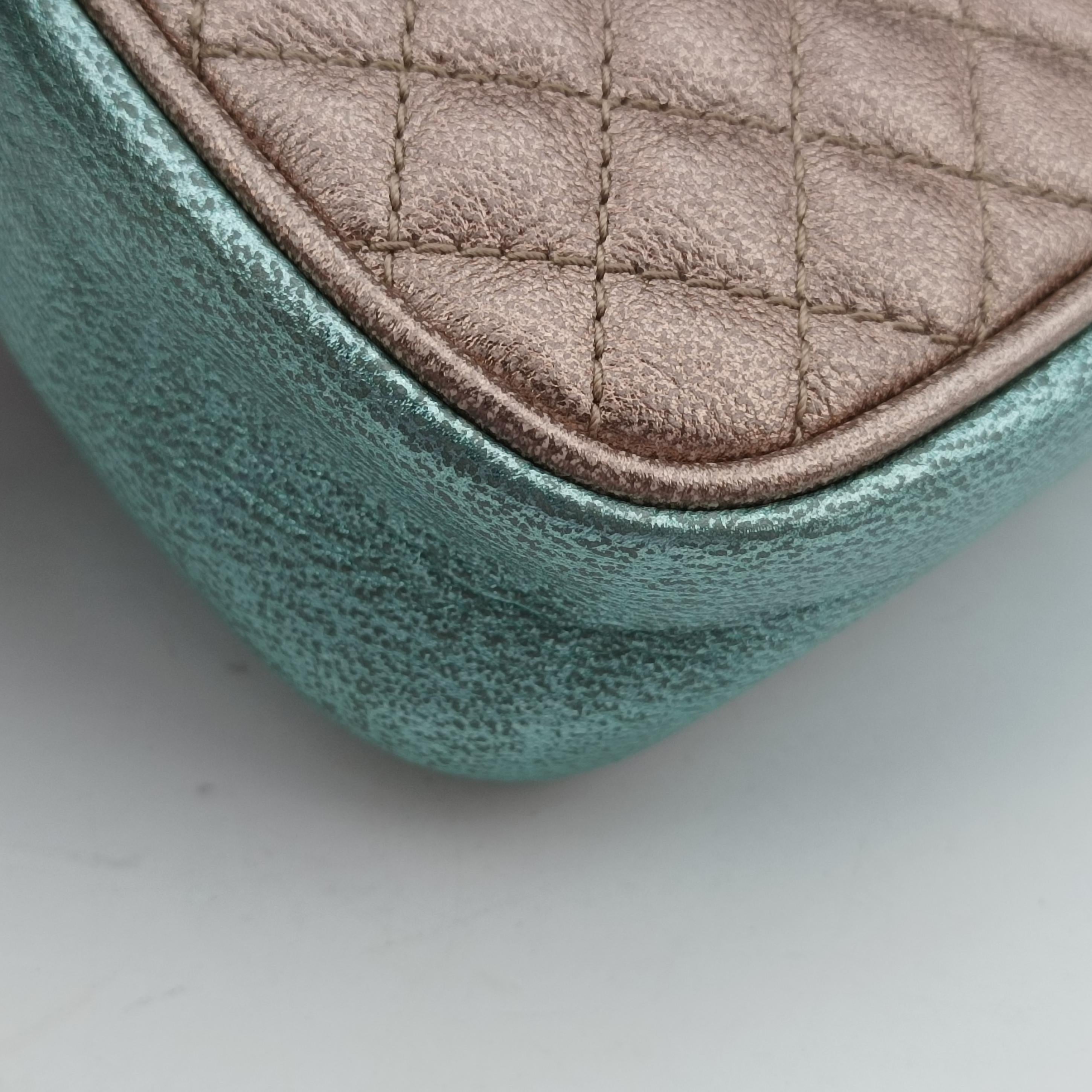 Pre-owned Gucci Laminate pink×blue Leather 534951 shoulderbag | stylenewstar