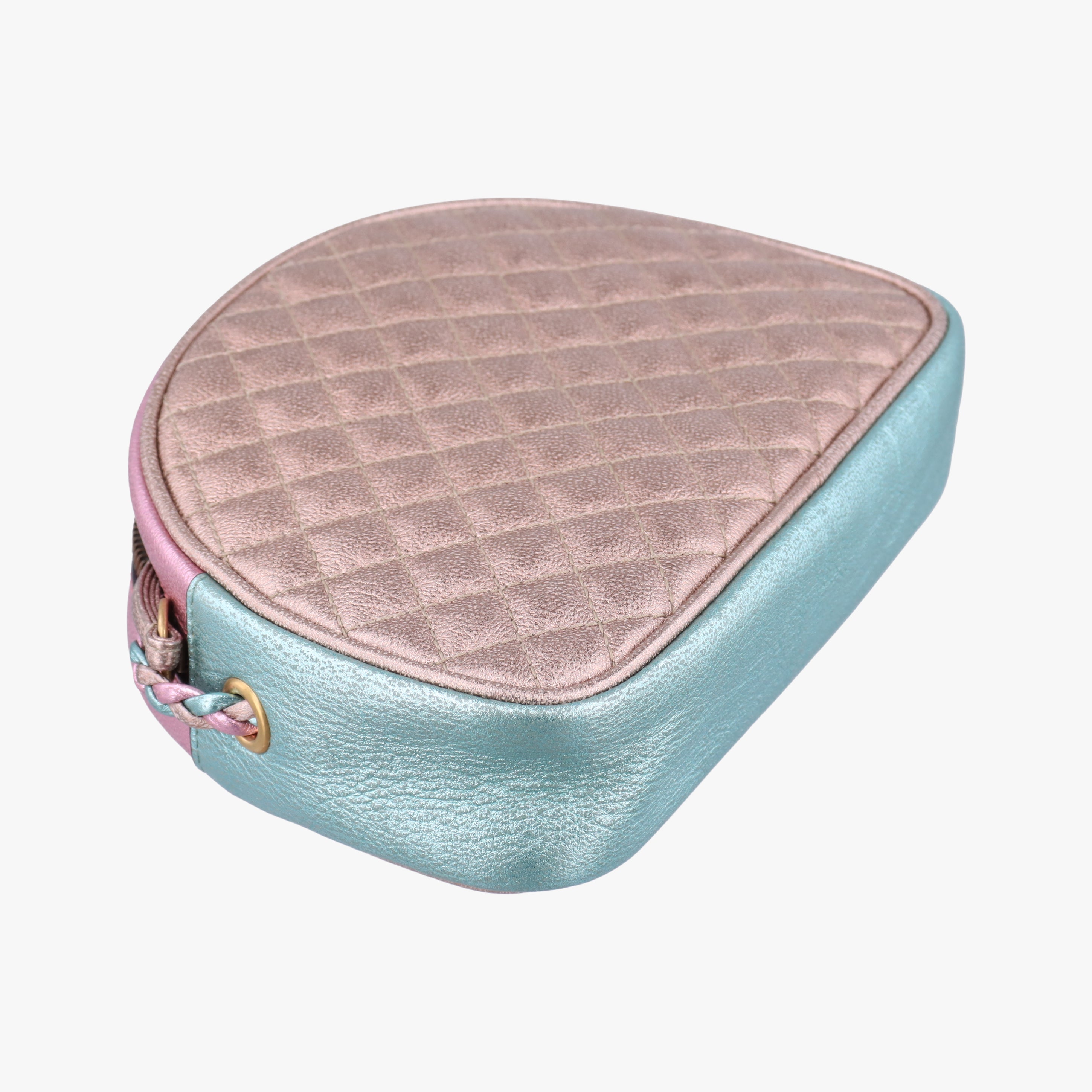 Pre-owned Gucci Laminate pink×blue Leather 534951 shoulderbag | stylenewstar