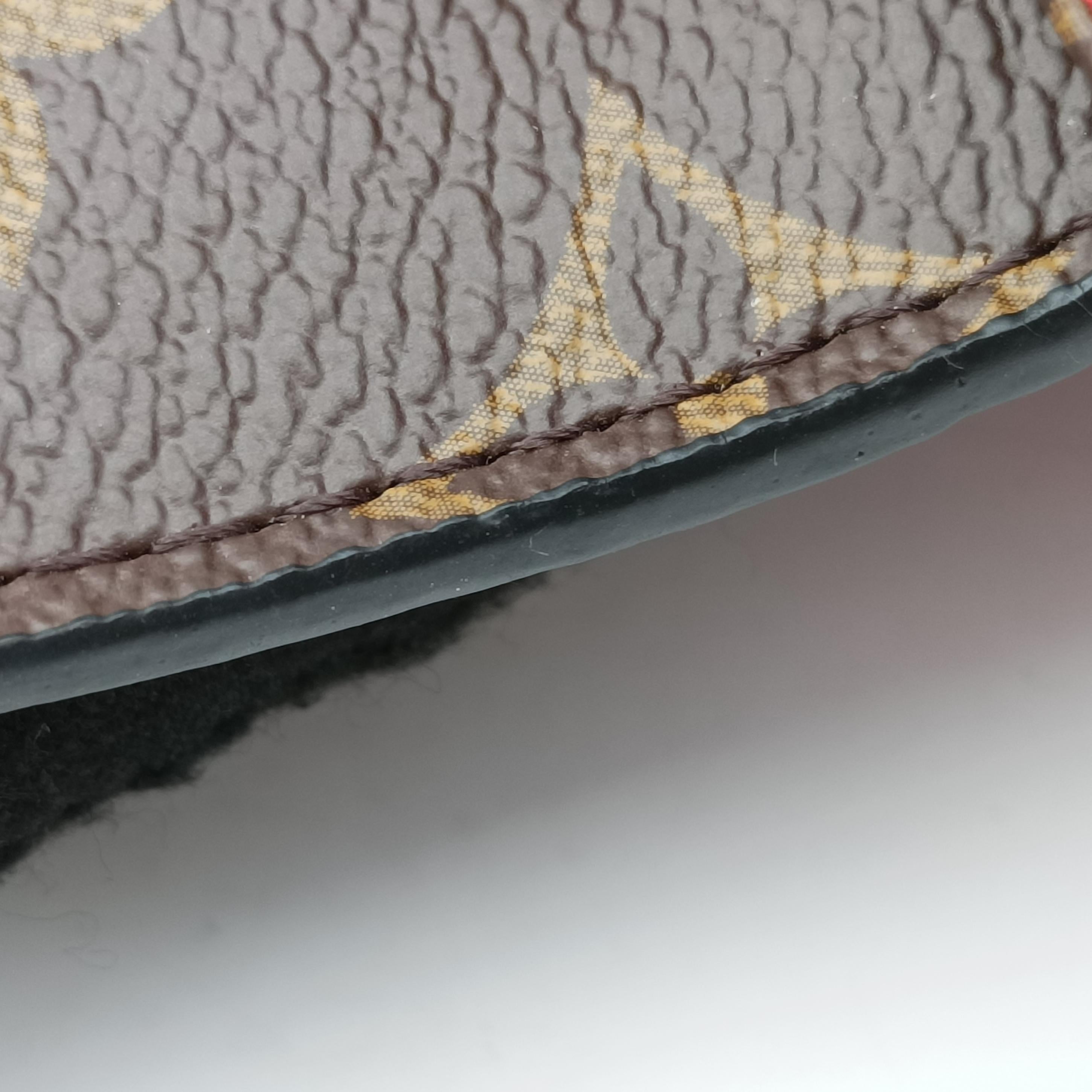 Pre-owned Louis Vuitton SAINT PLACIDE brown×CERISE Monogram Canvas×calf leather M43713 shoulderbag | stylenewstar