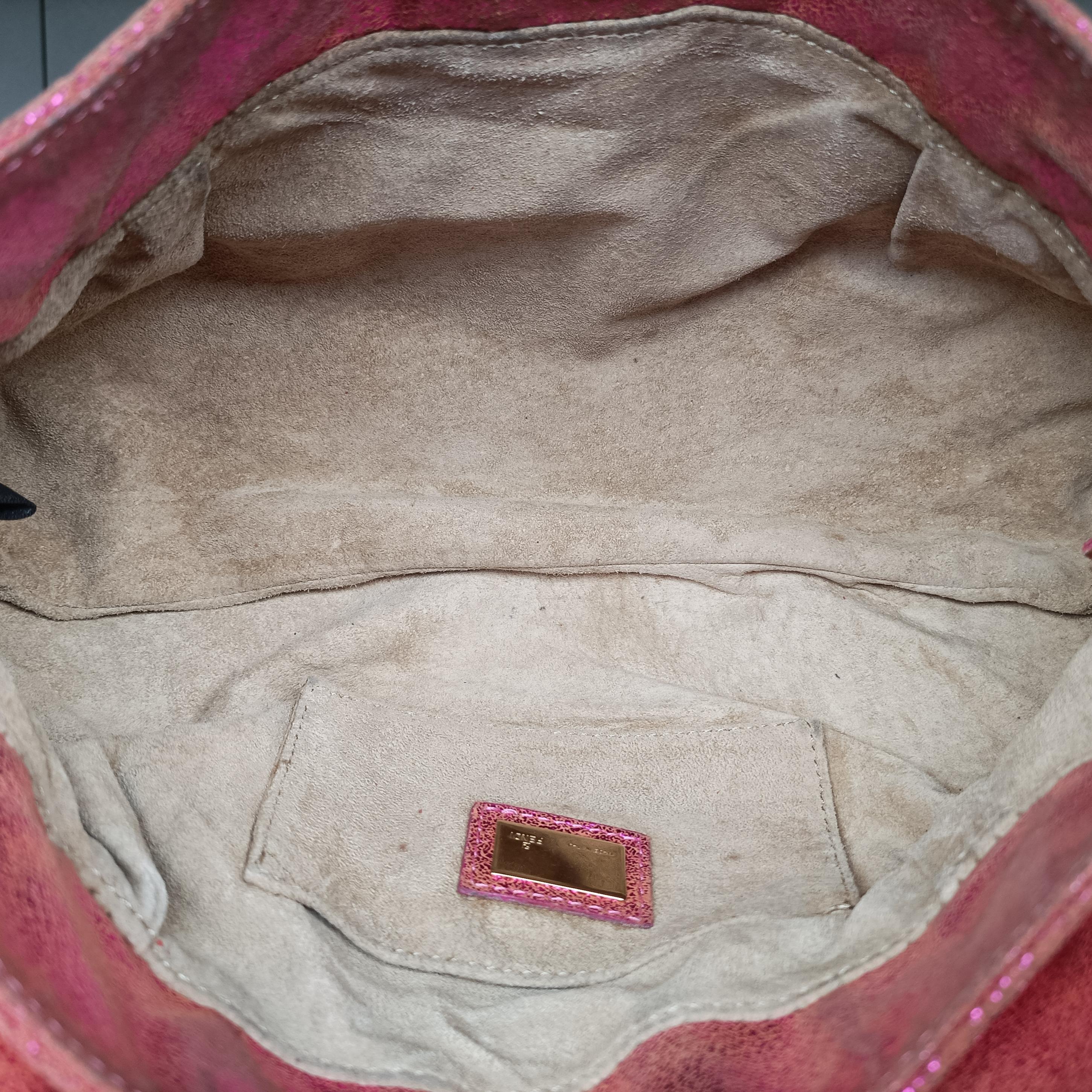 Pre-owned Fendi Chef Pink Leather 8BR353 shoulderbag | stylenewstar