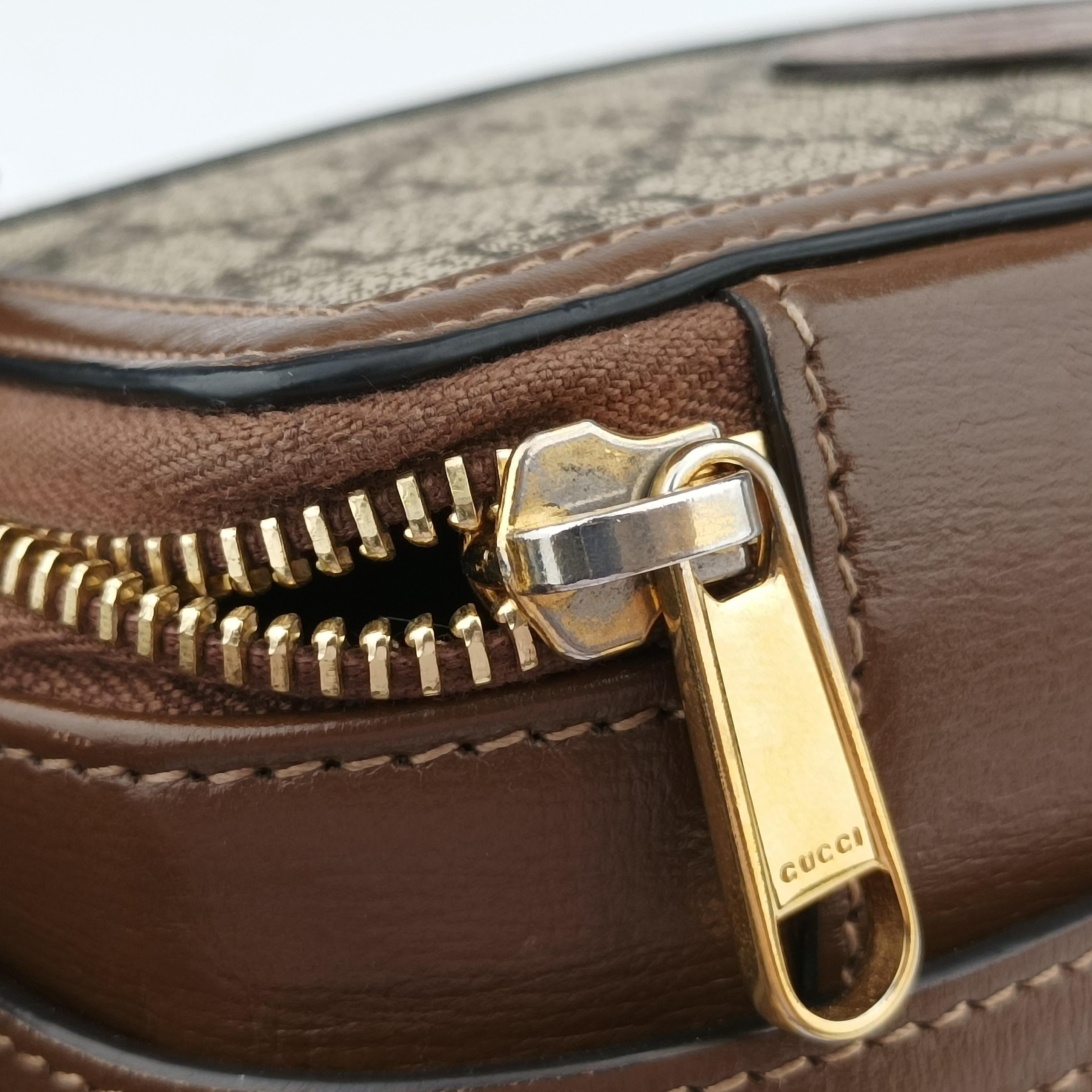 Vintage Gucci Interlocking G Brown PVC coated canvas 671674 shoulderbag | stylenewstar